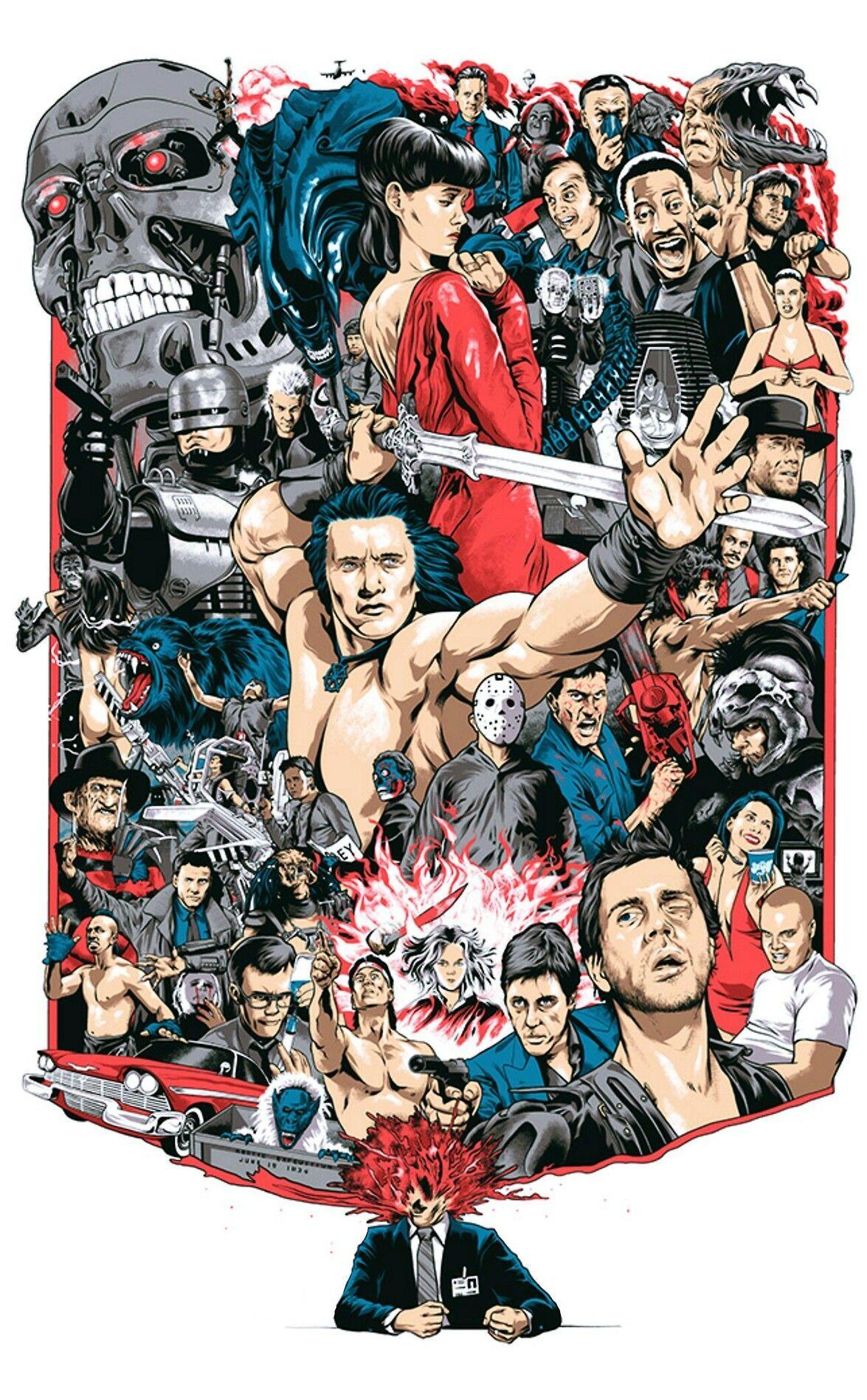 1175x1896 Horror Movie Collage Art