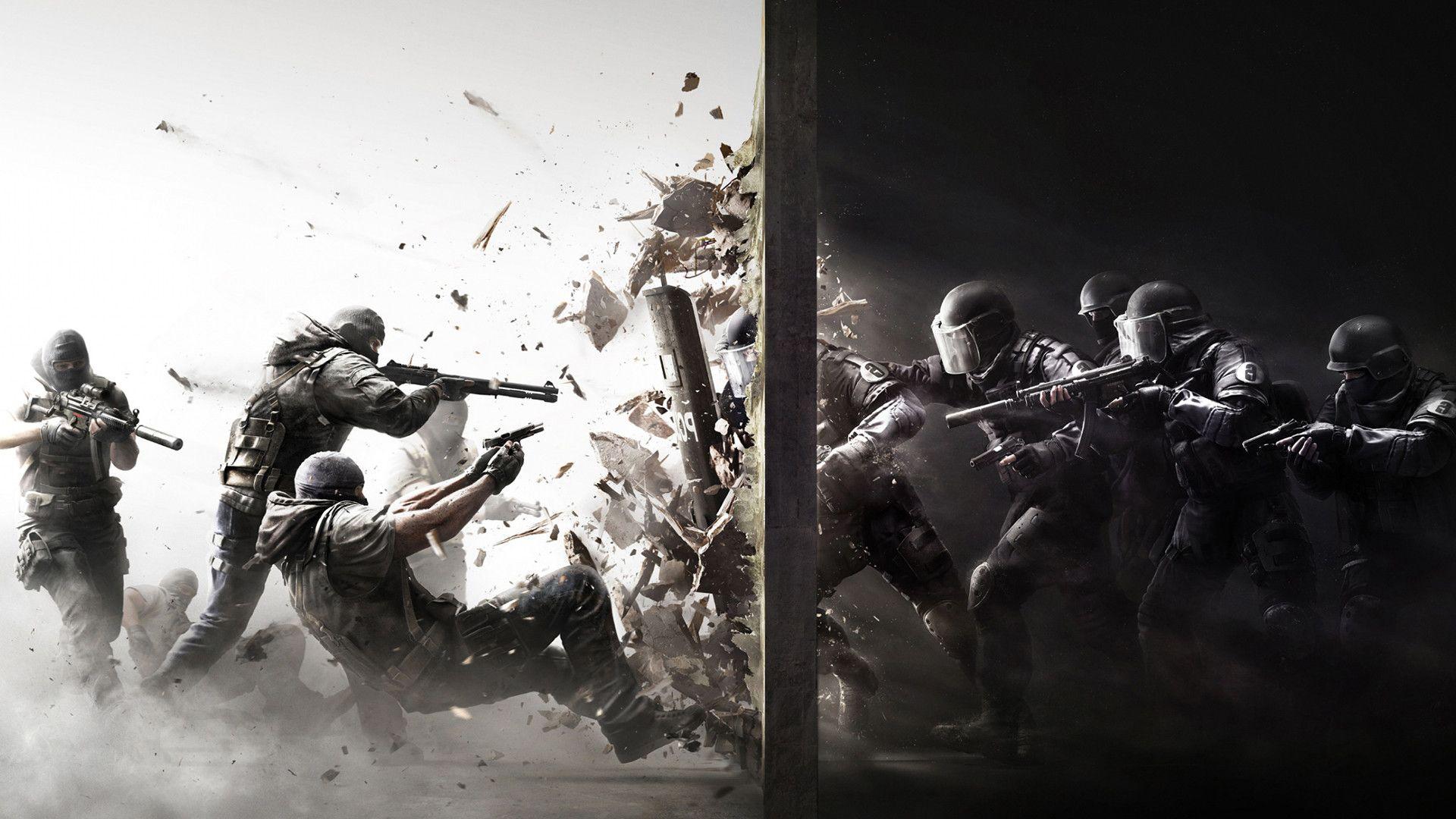 1920x1080 police, Terrorists, Gun, Debris, SWAT .