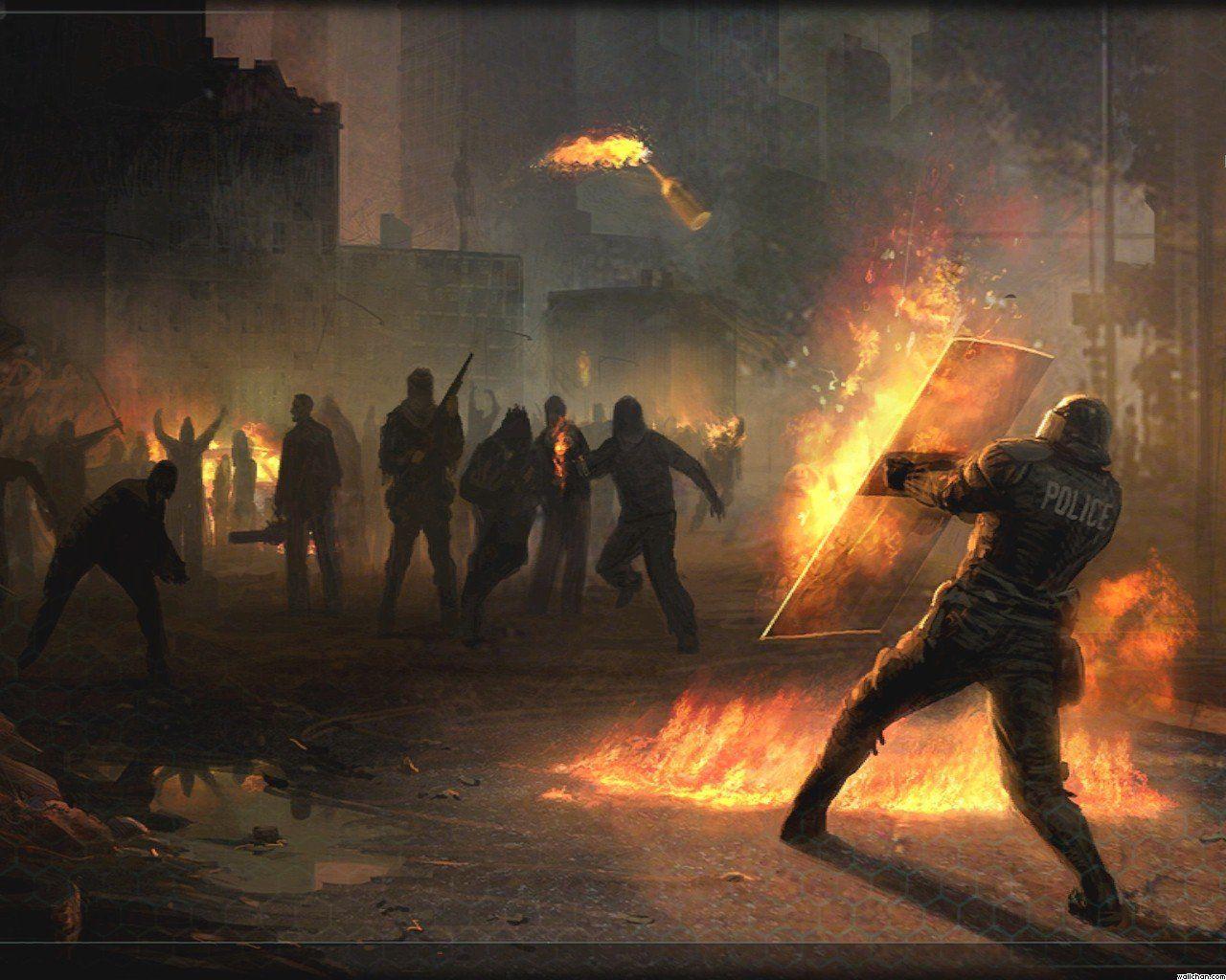 1280x1024 police, Riots, Molotov HD Wallpaper .