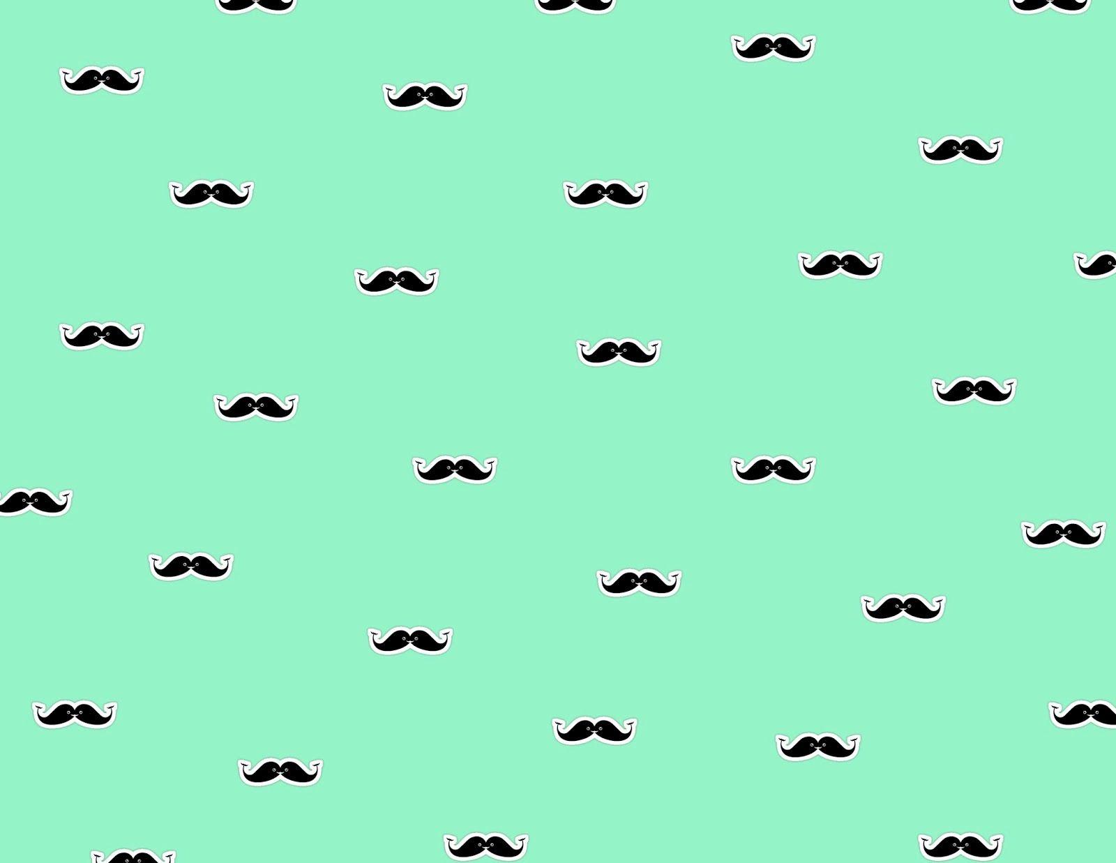 1600x1237 FREE: Kawaii Mustache Background. Raellarina Best