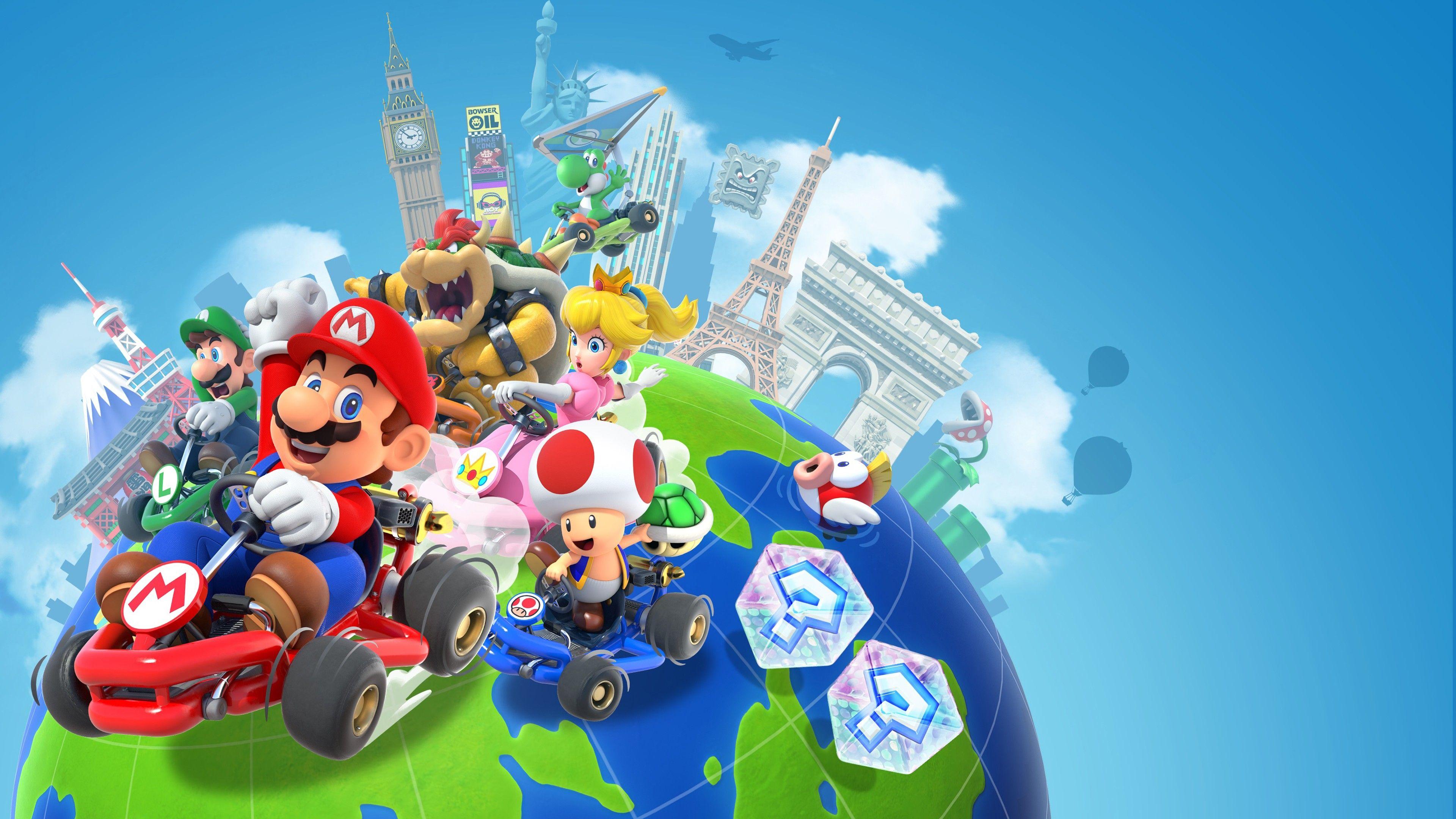 3840x2160 luigi bowser luigi mario mario kart .hdwallpaper.in
