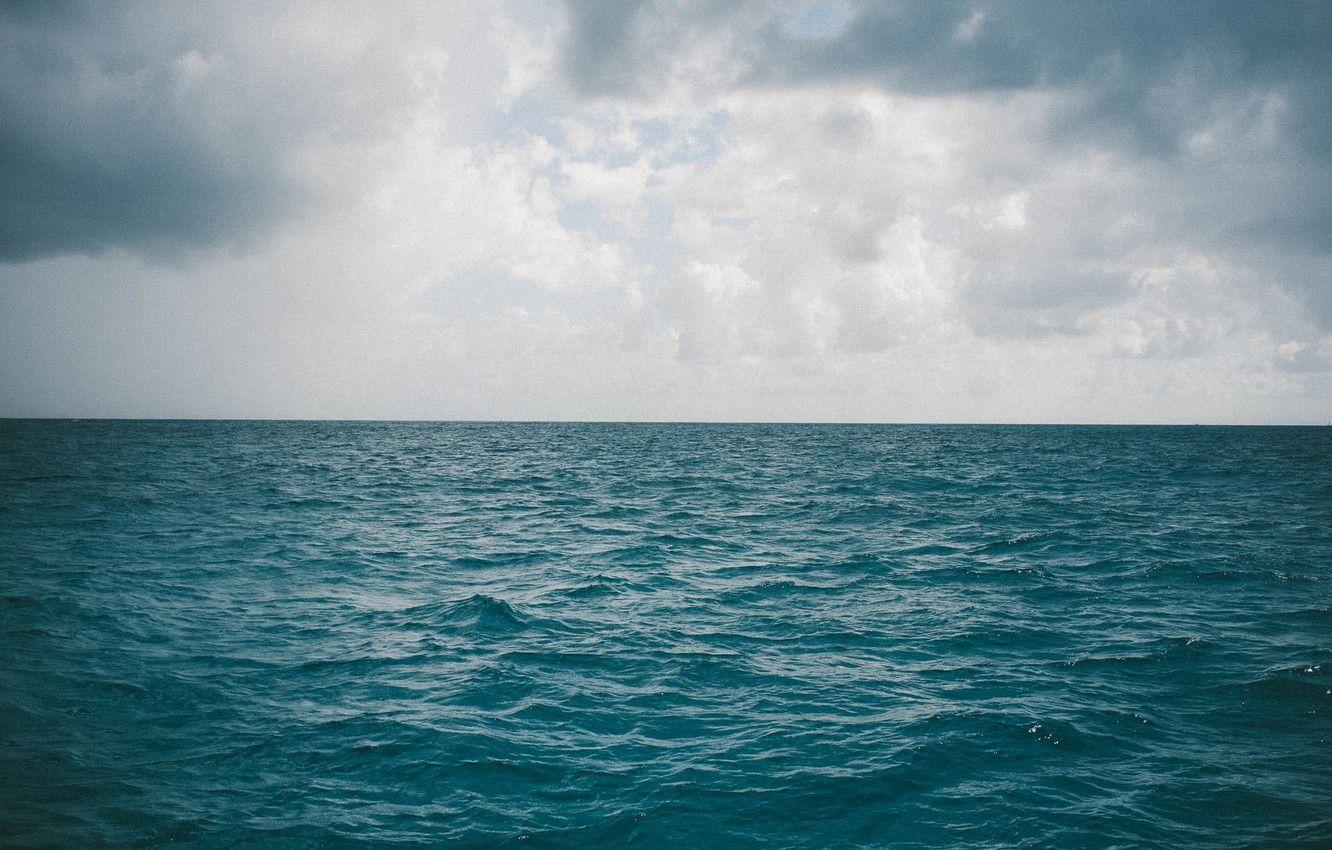 1332x850 Wallpaper sea, clouds, the ocean, horizon, sea, ocean, infinity, clouds, infinity, horizon, gray clouds, gray clouds image for desktop, section пейзажи
