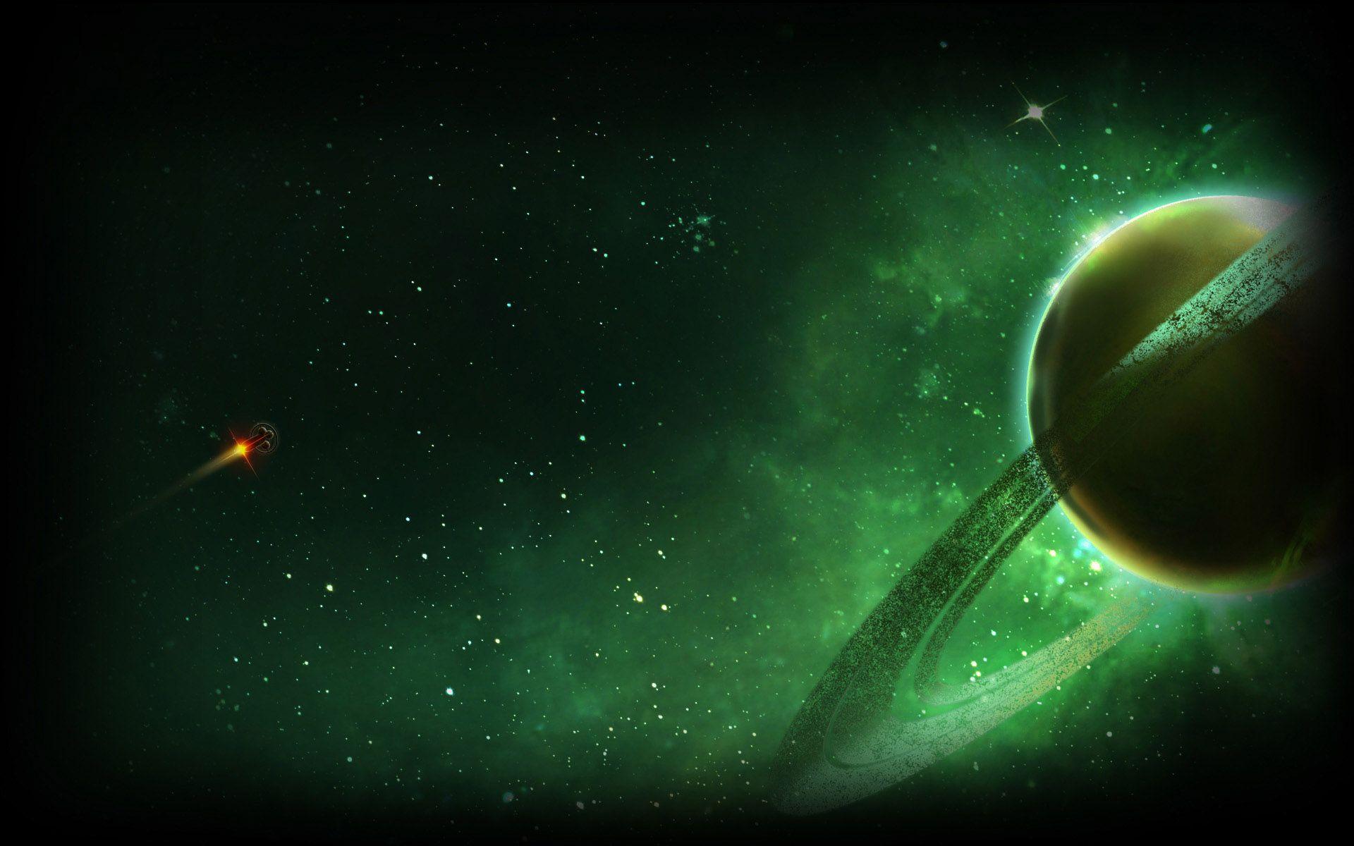 1920x1200 Galaxy Green Space