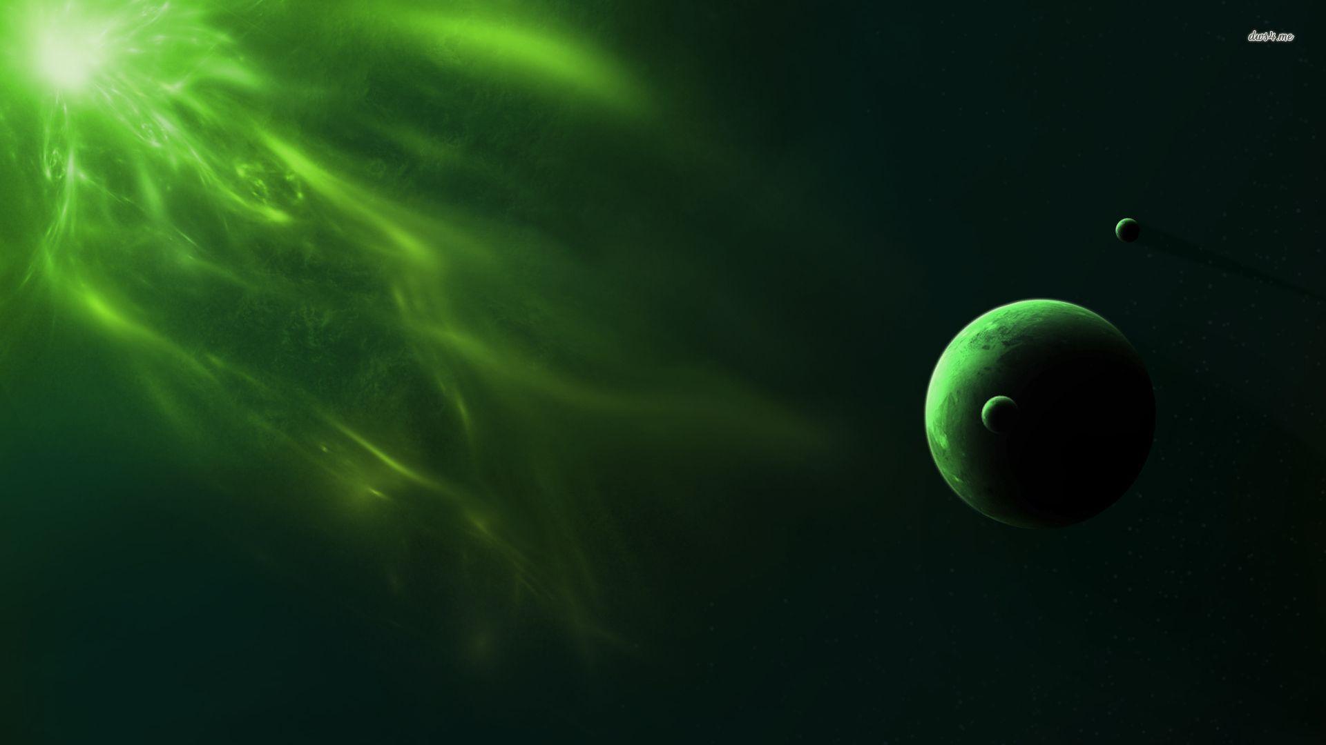 1920x1080 Space Wallpaper Green