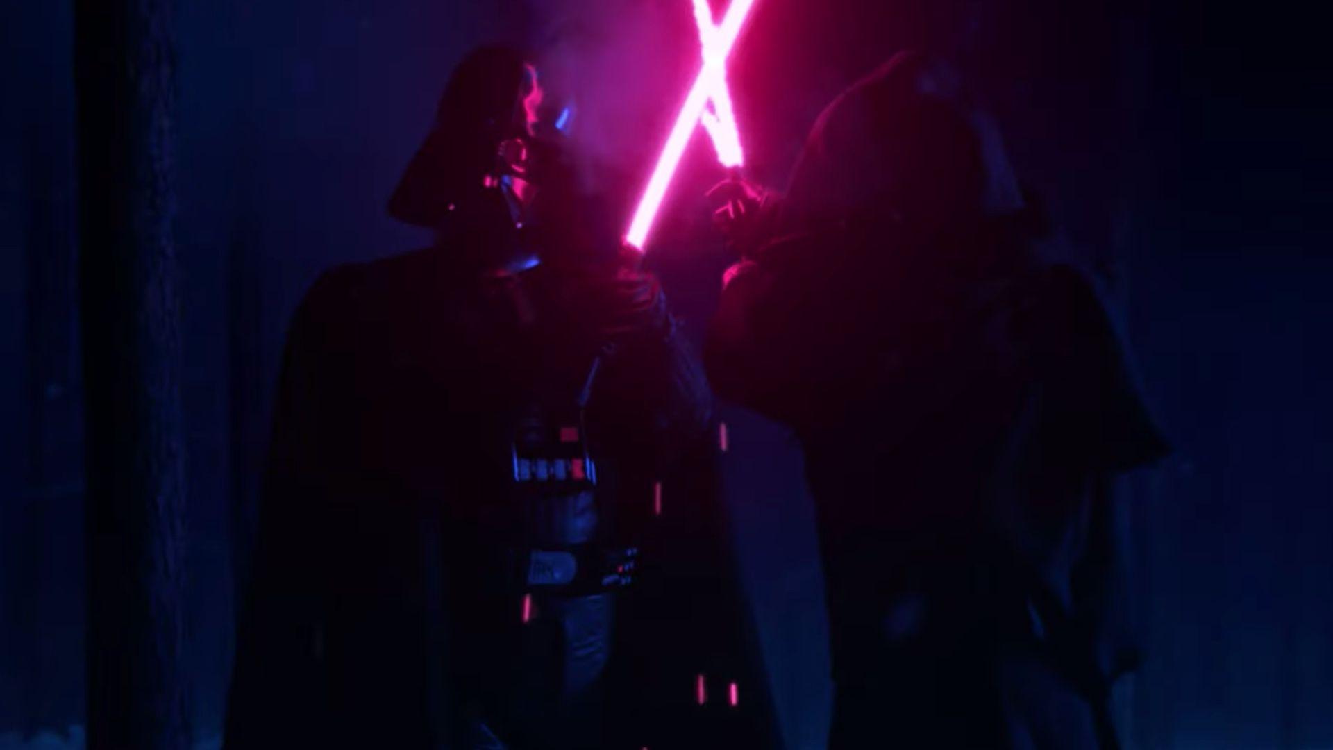 1920x1080 Darth Vader and Kylo Ren Fight in FORCE .
