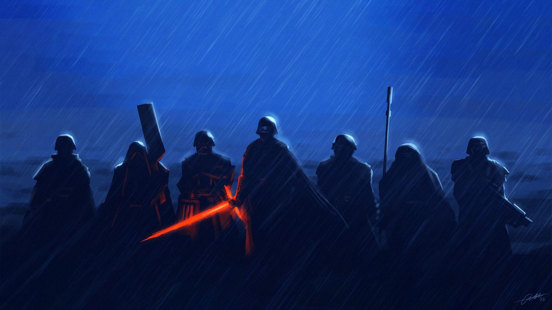 1920x1080 Rain, Kylo Ren, Star Wars .