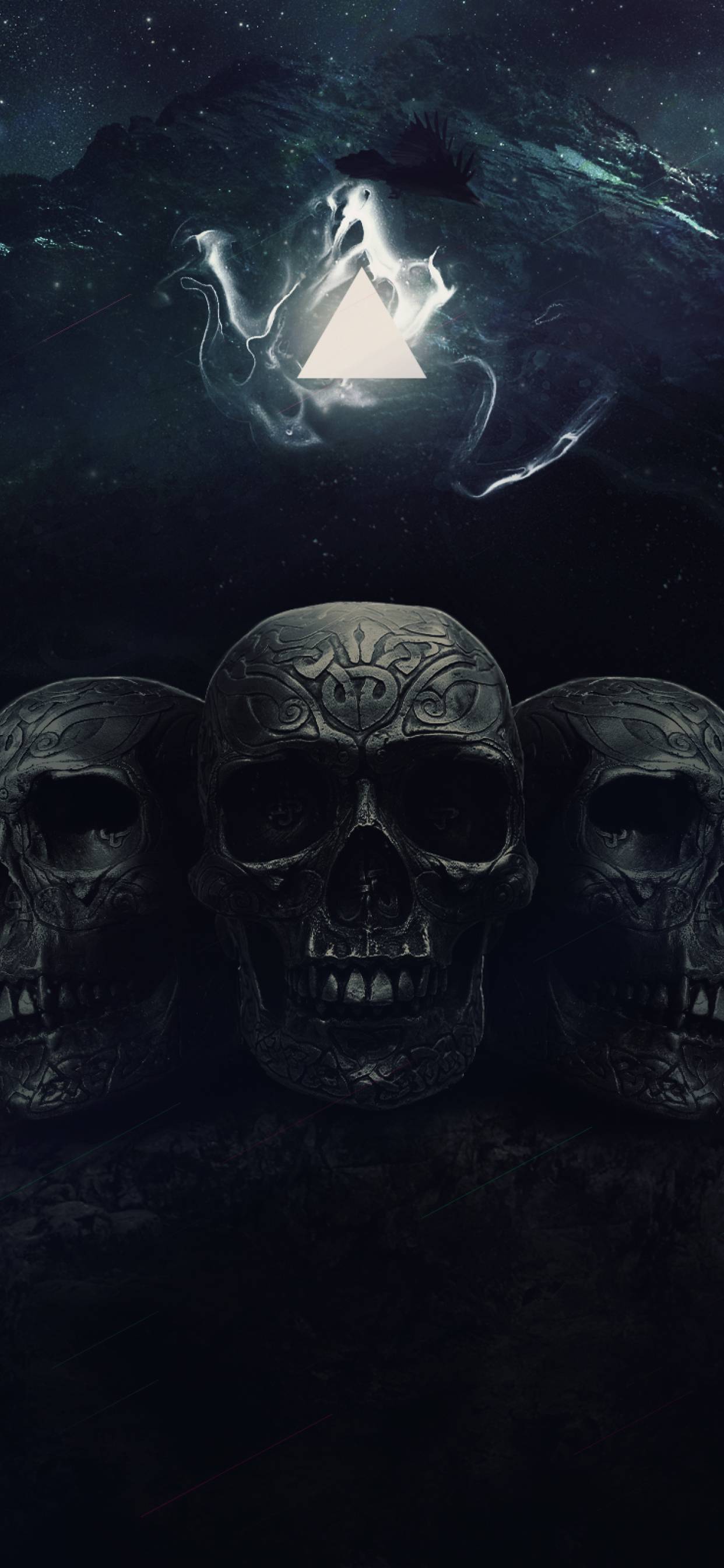 1242x2688 Scary Skulls iPhone XS MAX .