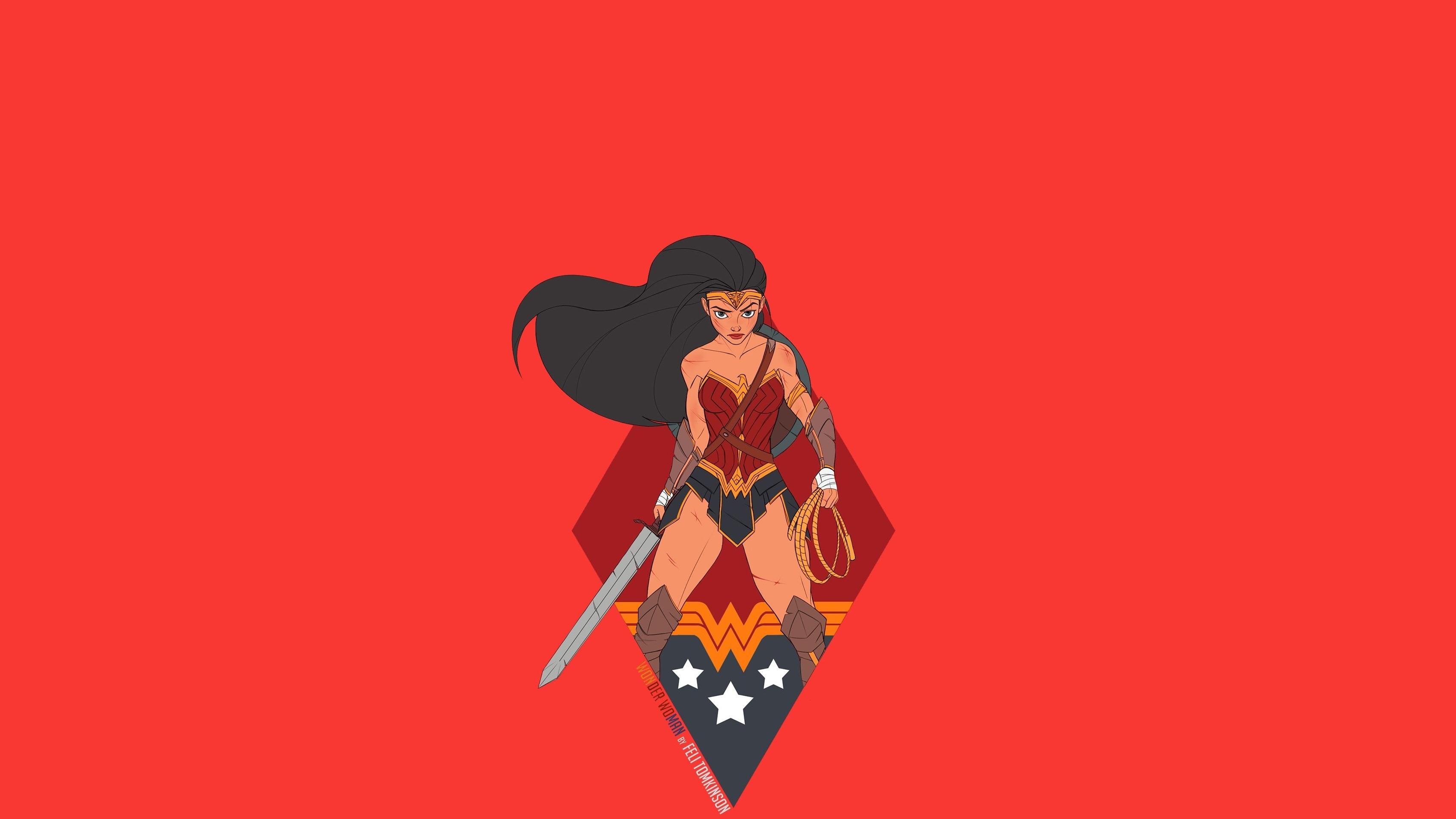 3404x1915 Wonder Woman Comic Minimal Cover .