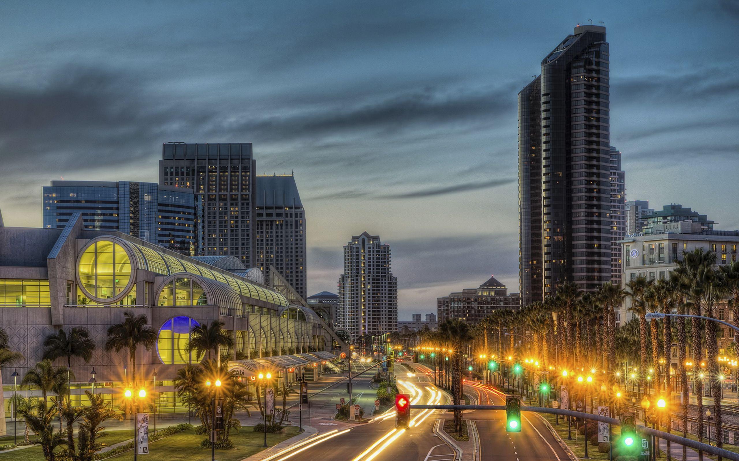 2560x1600 San Diego Blvd At Night HD Wallpaper .