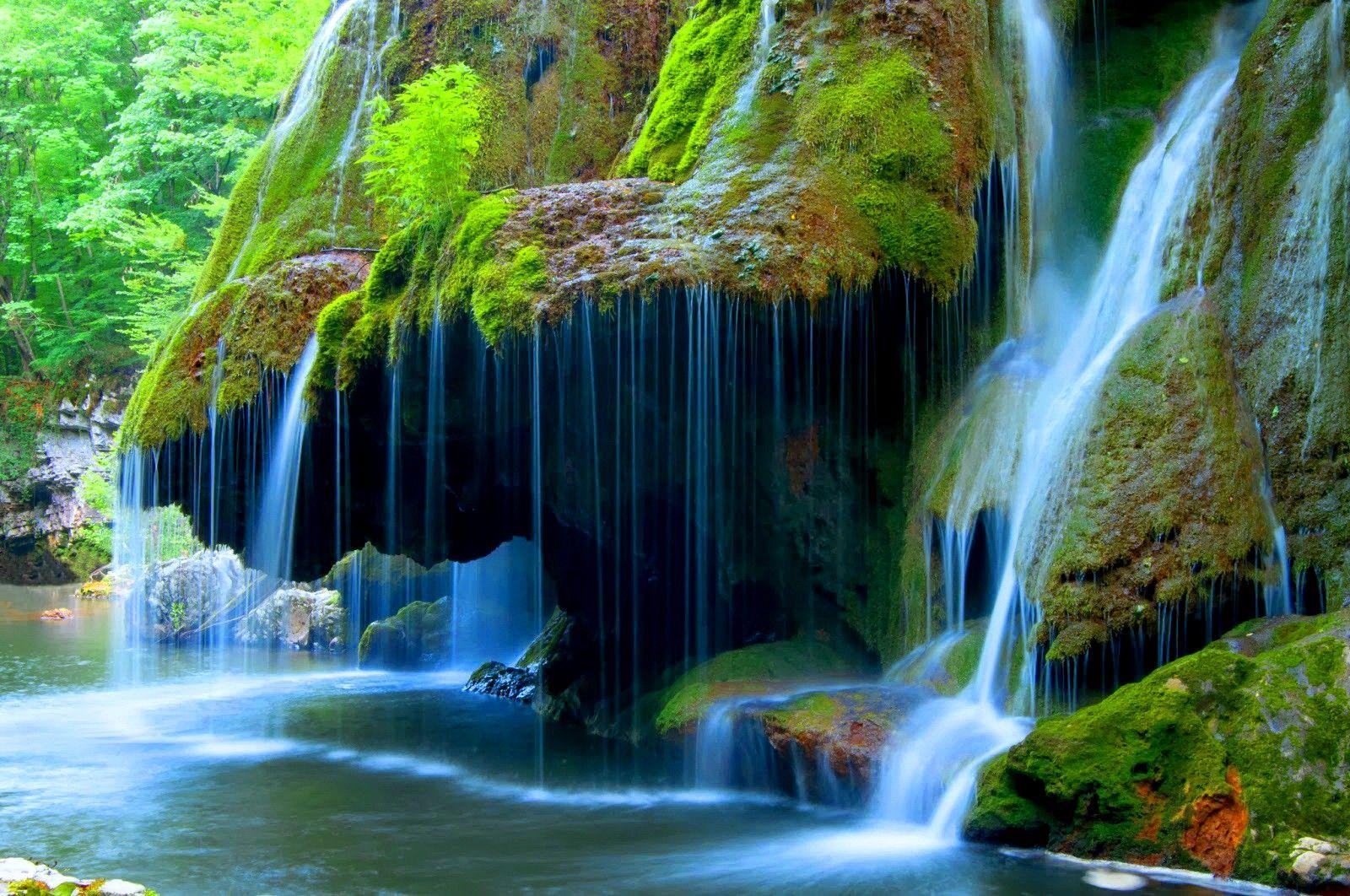 1600x1062 Waterfalls: Greenery Forest Falling Waterfall Water Beautiful Fall