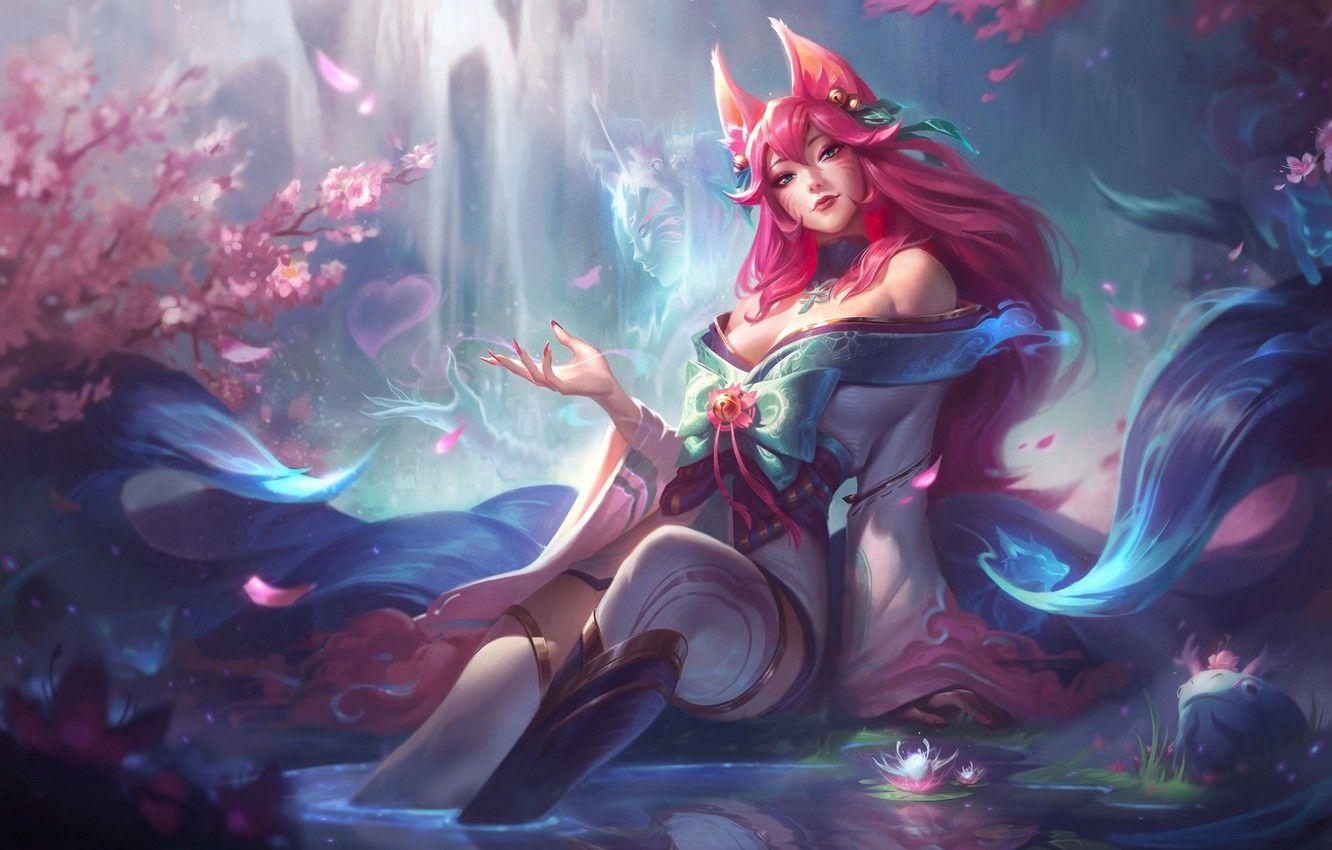 1332x850 Wallpaper Fox, Girl, lol, Game, League .
