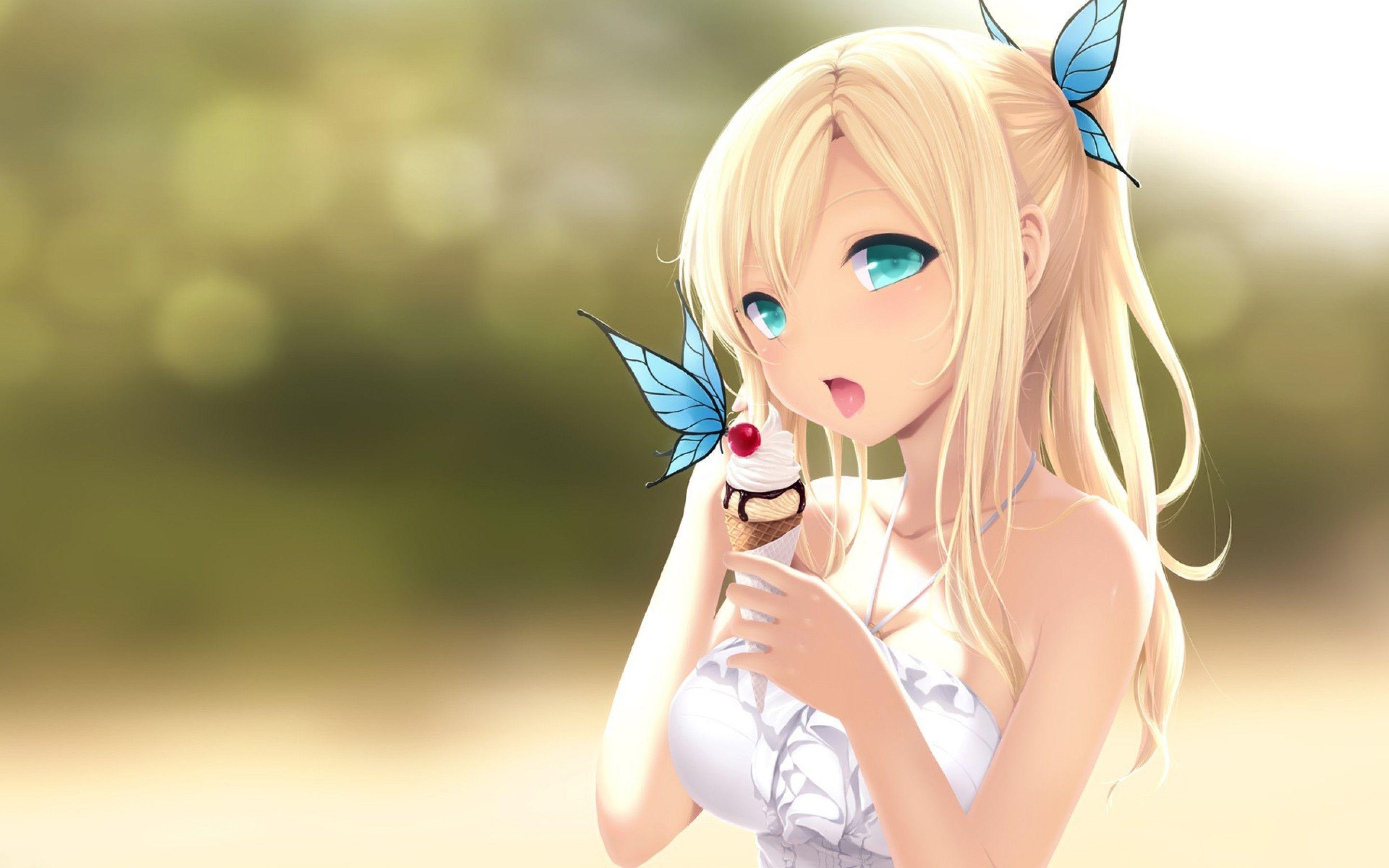 2880x1800 Cartoon Girl Wallpaper