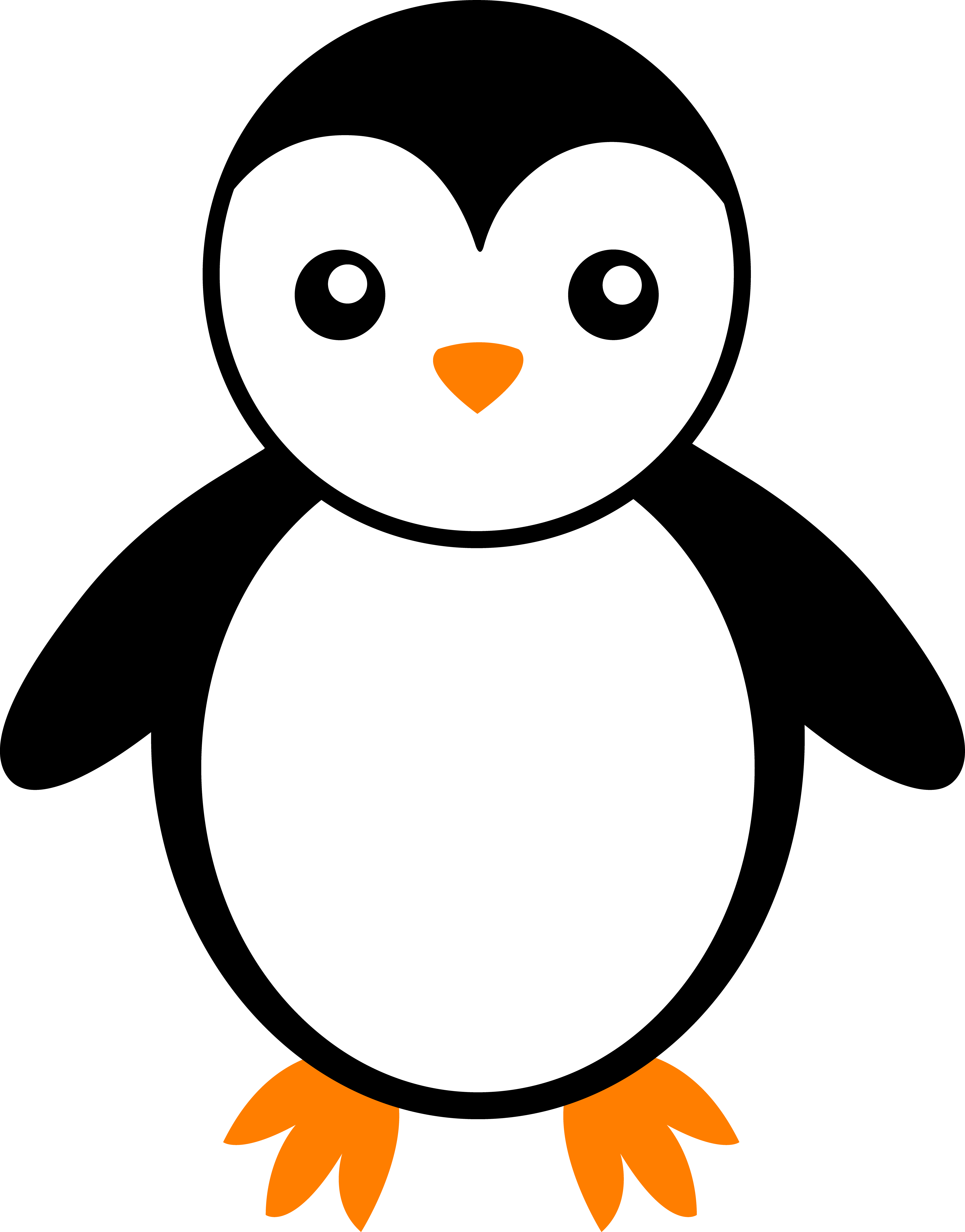 5183x6618 Free Cute Penguin Cartoon, Download .clipart