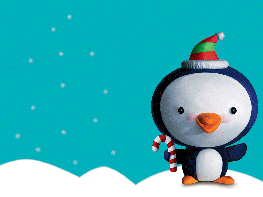 1024x768 Free Penguin Wallpaper .