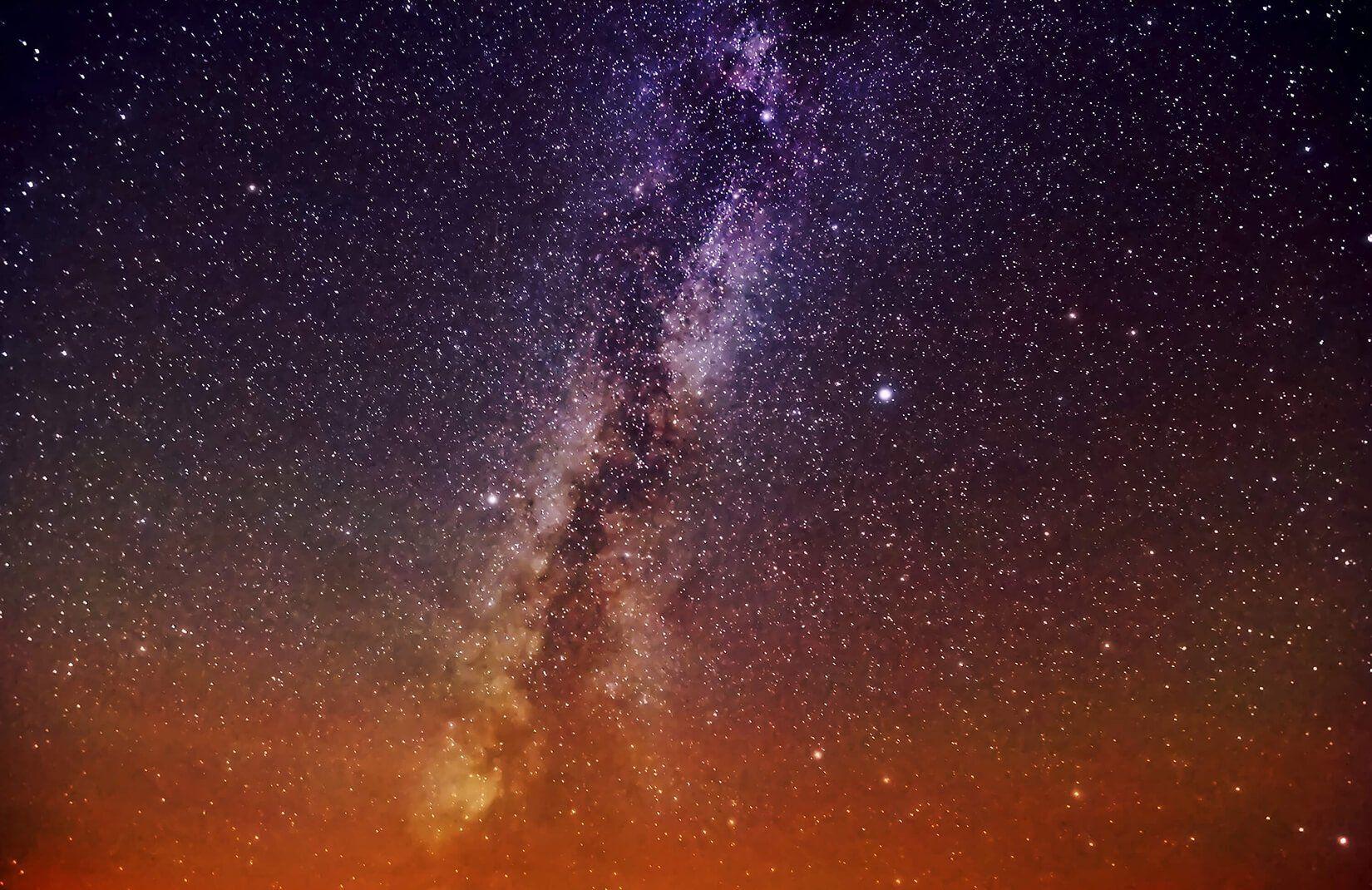 1650x1070 Purple & Orange Galaxy Wallpaper Mural .muralswallpaper.com · In stock