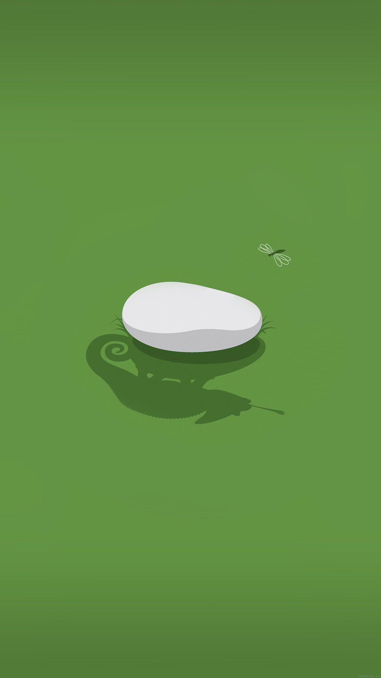1242x2208 Fly Chameleon Cute Minimal Art