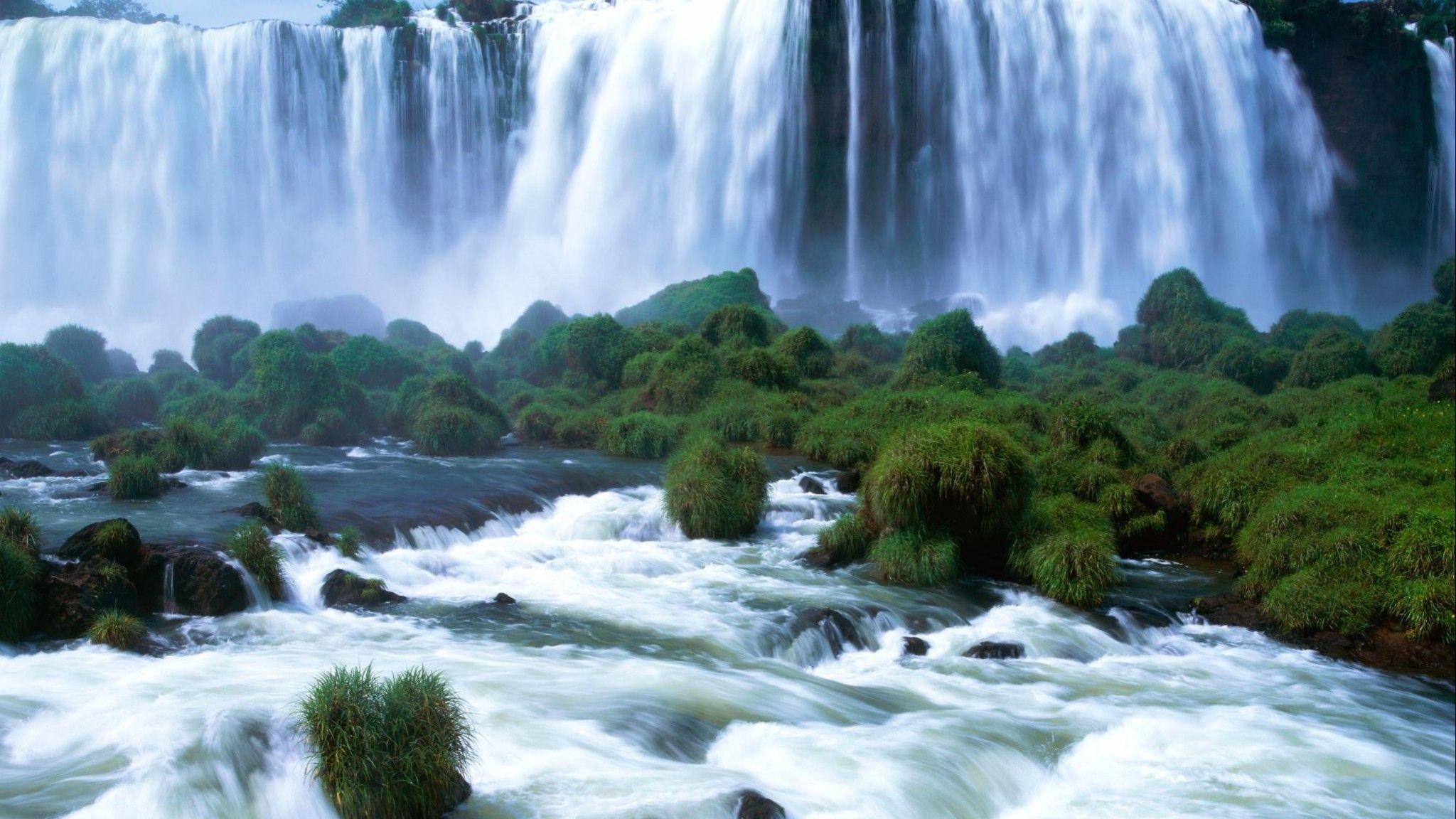 2048x1152 Nature falls brazil waterfalls wallpaper