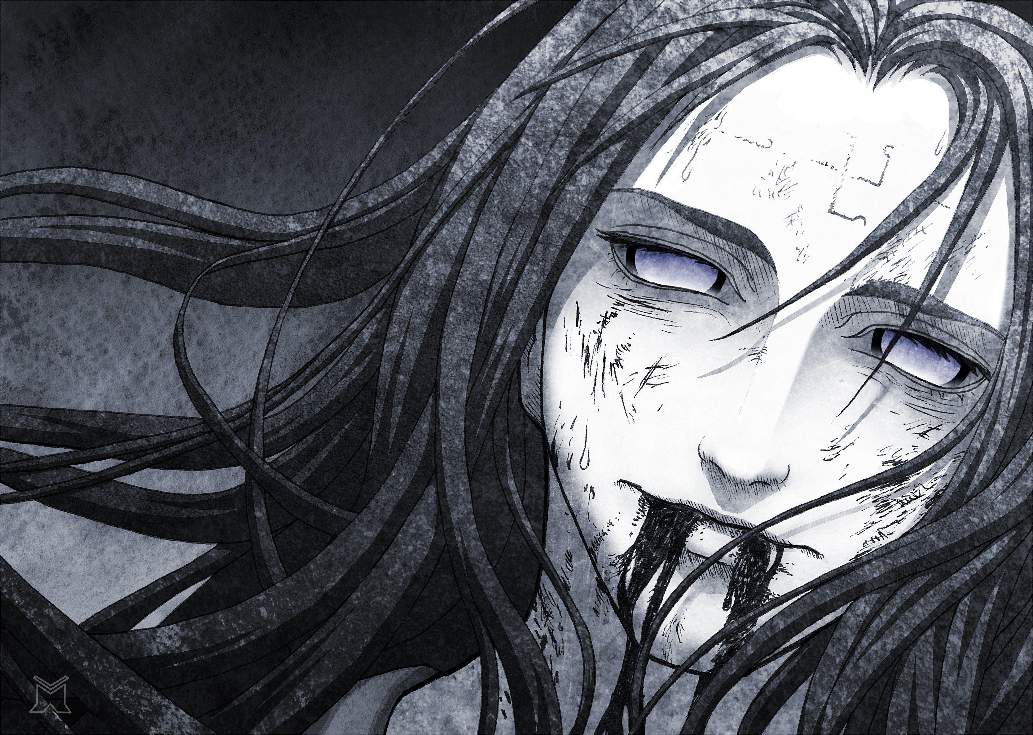 3334x2371 blood, Long, Hair, Naruto, Shippuden .