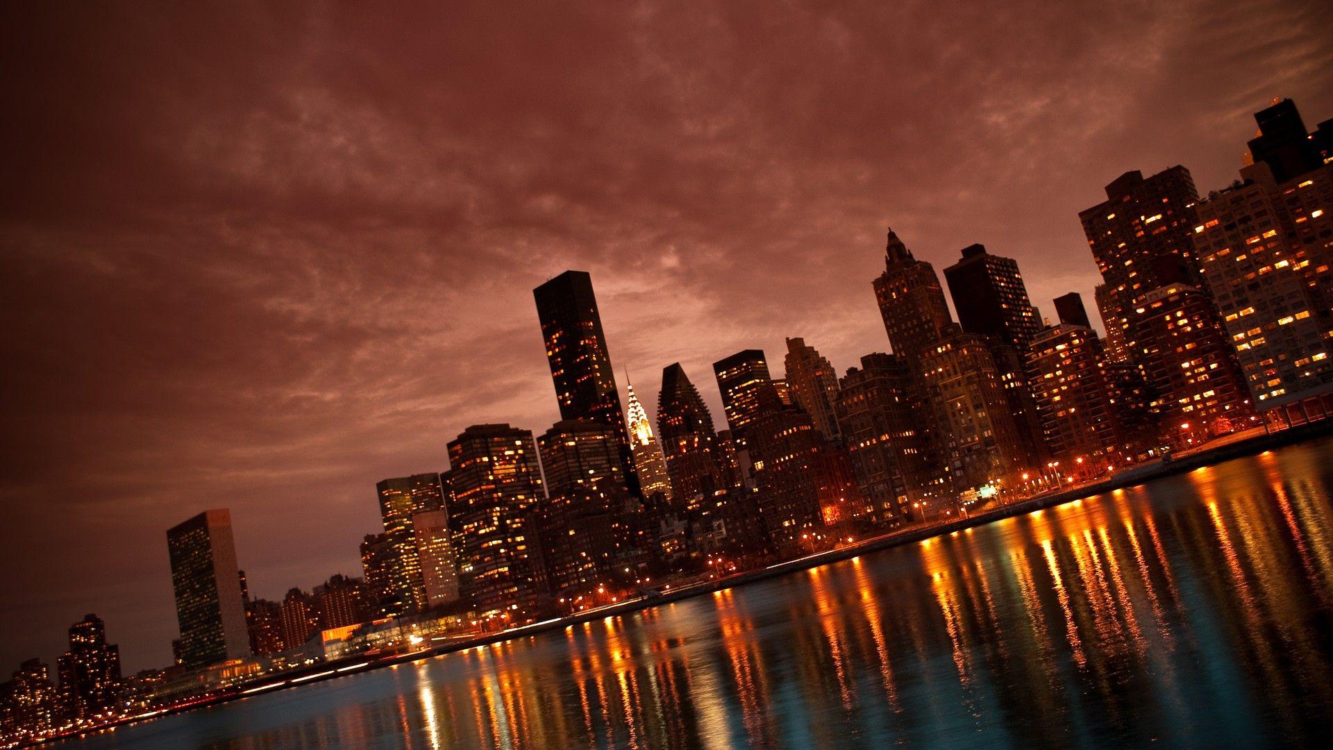 1920x1080 Manhattan NYC Reflections Wallpaper .hdwallpaper.in