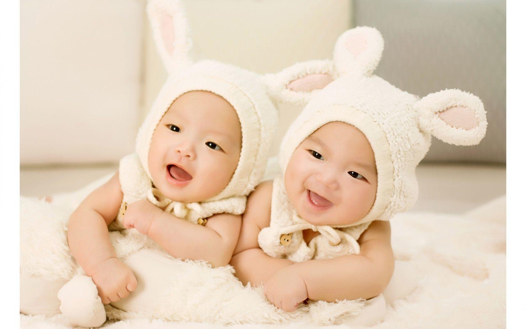 1680x1050 Cute Twin Babies Wallpaper In Jpg .all Free