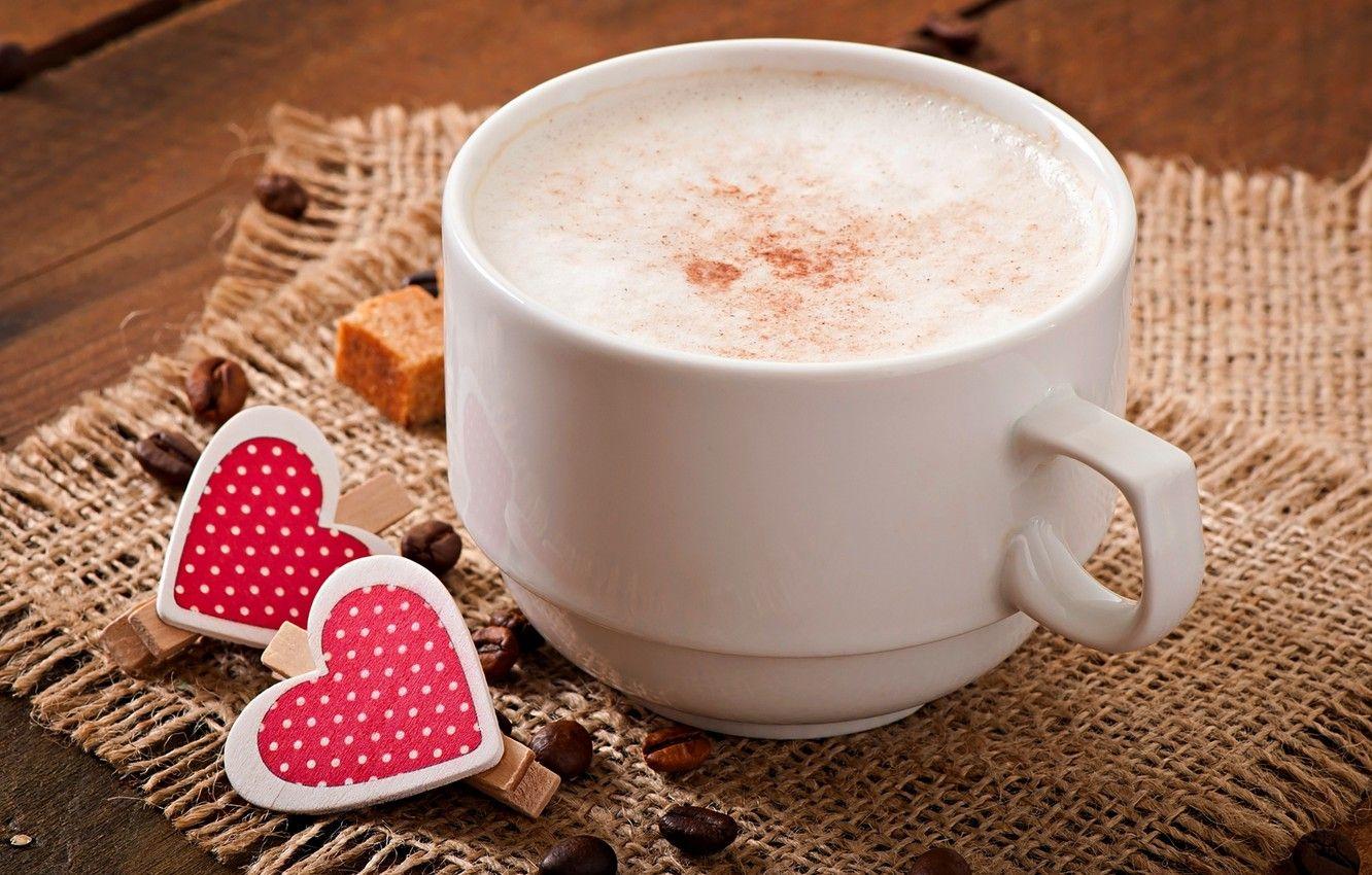 1332x850 Wallpaper love, heart, coffee, milk .