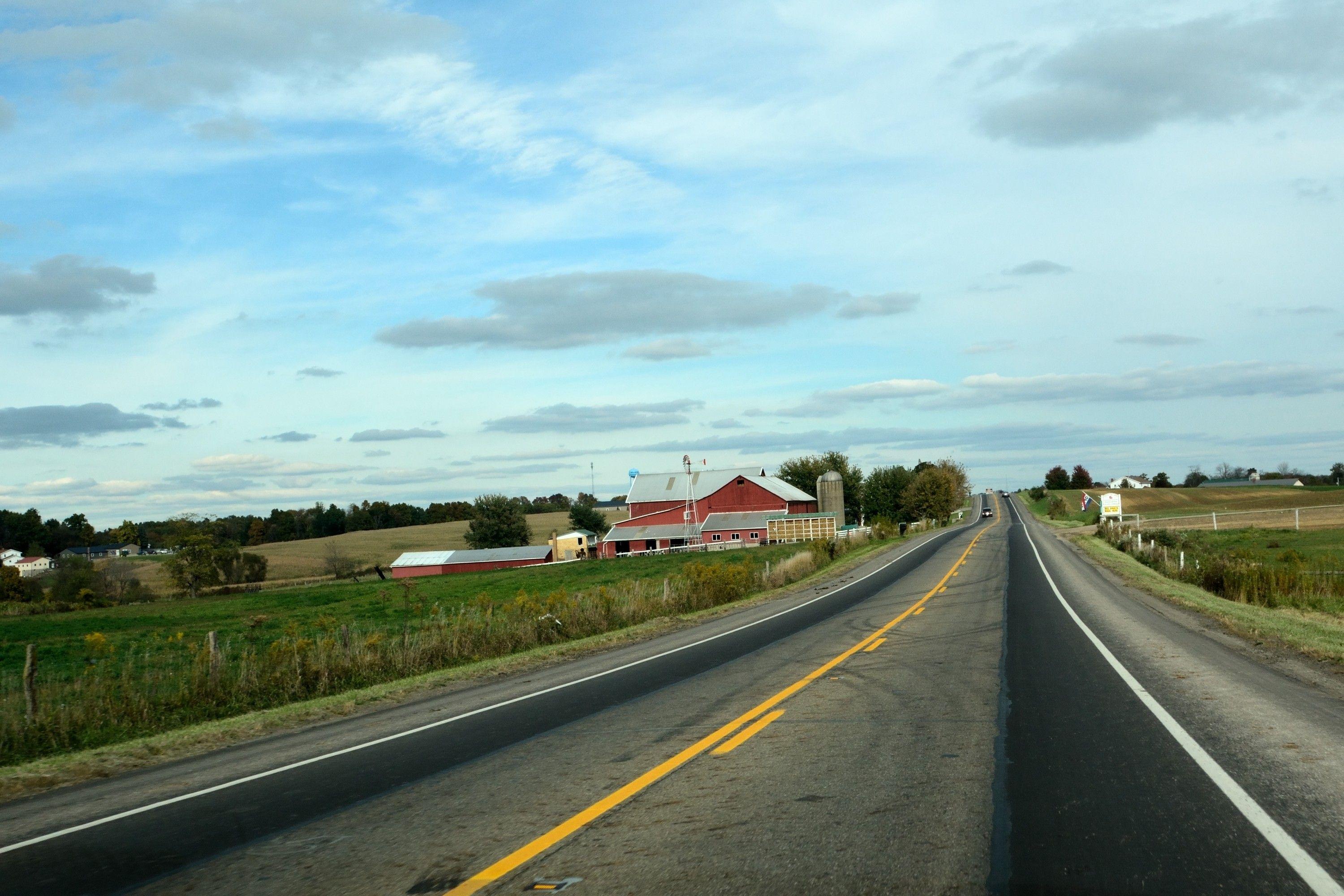3000x2000 Other: Country Road Back Roads Scenic Street Amish Image Gallery