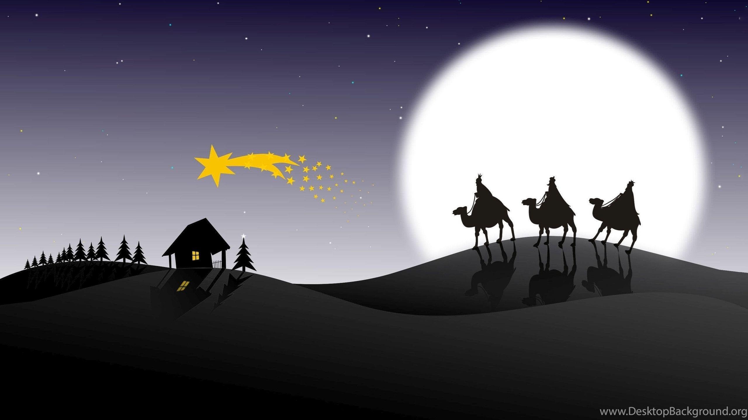 2560x1440 The Three Kings, Christmas, Star .