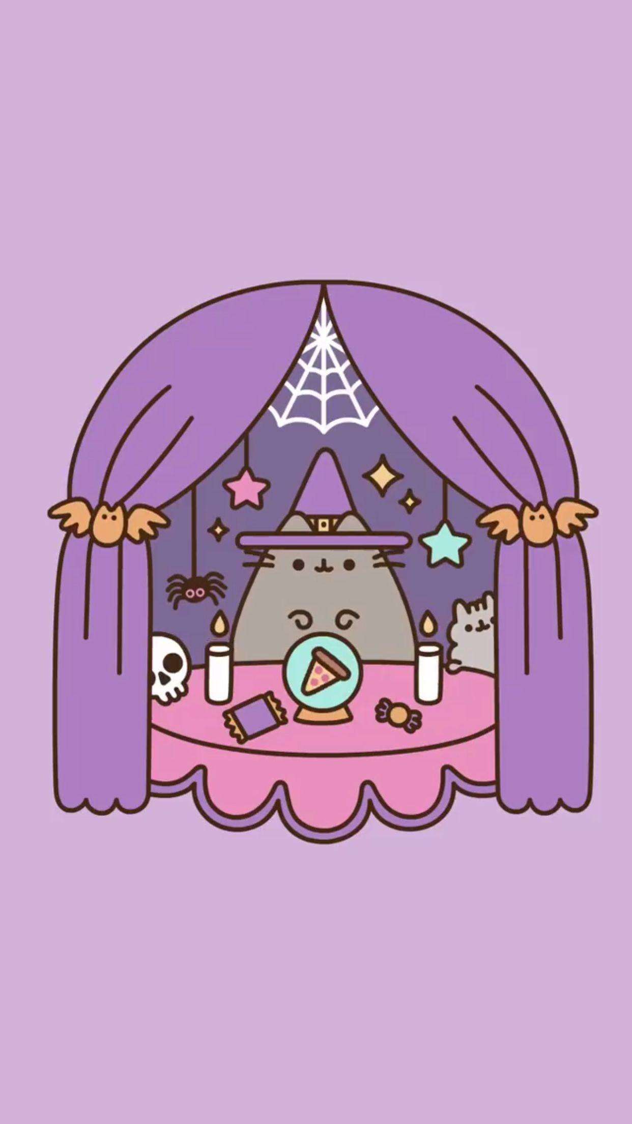 1242x2208 Pusheen Cat Wallpaper