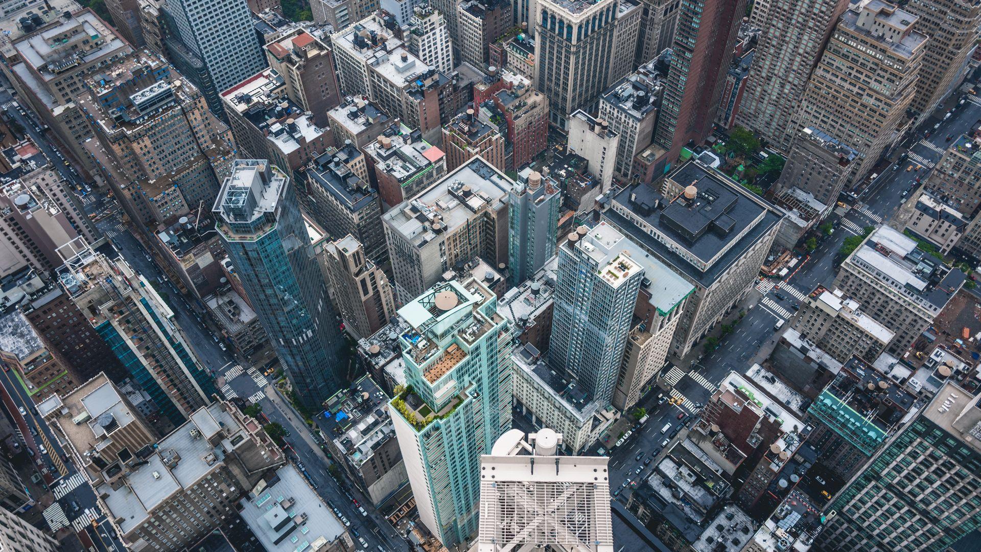 1920x1080 Cityscape Aerial View Wallpaper .
