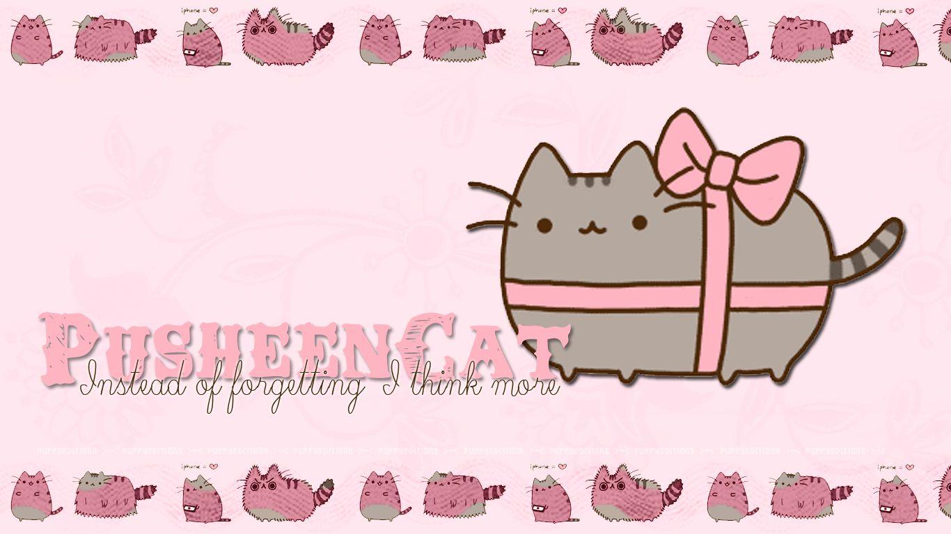 1366x768 Pusheen Desktop Background