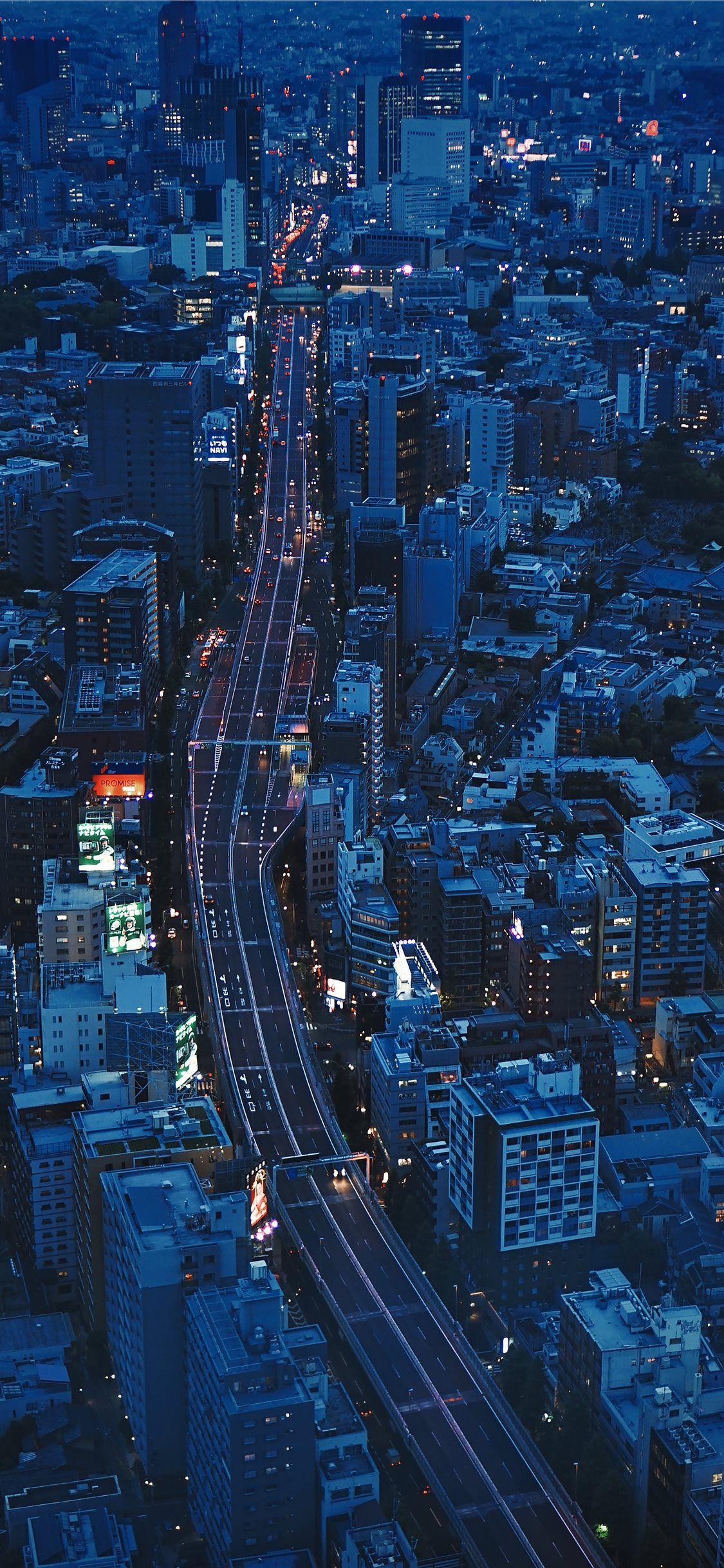 1125x2436 aerial photo of city iPhone 11 .