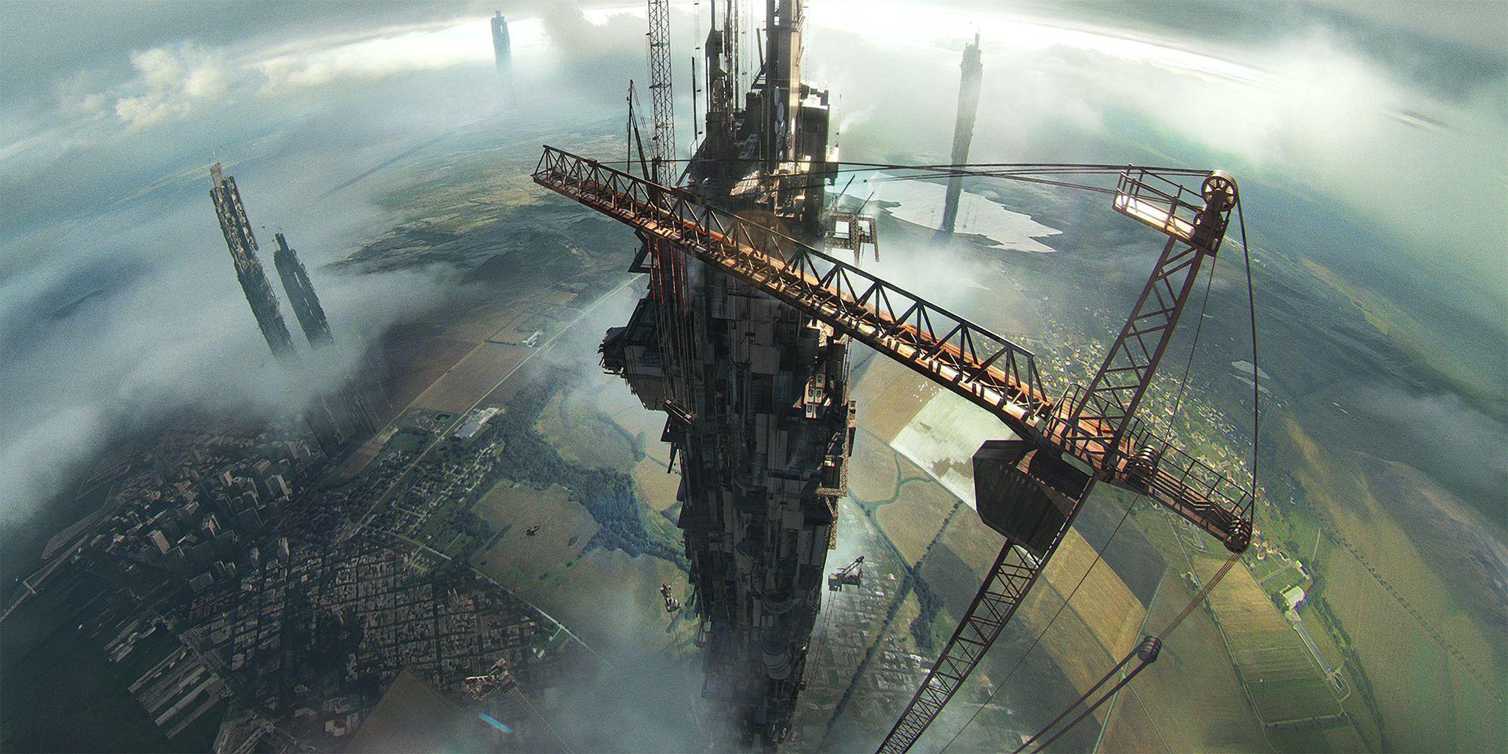 2160x1080 Title Sci Fi City Building .