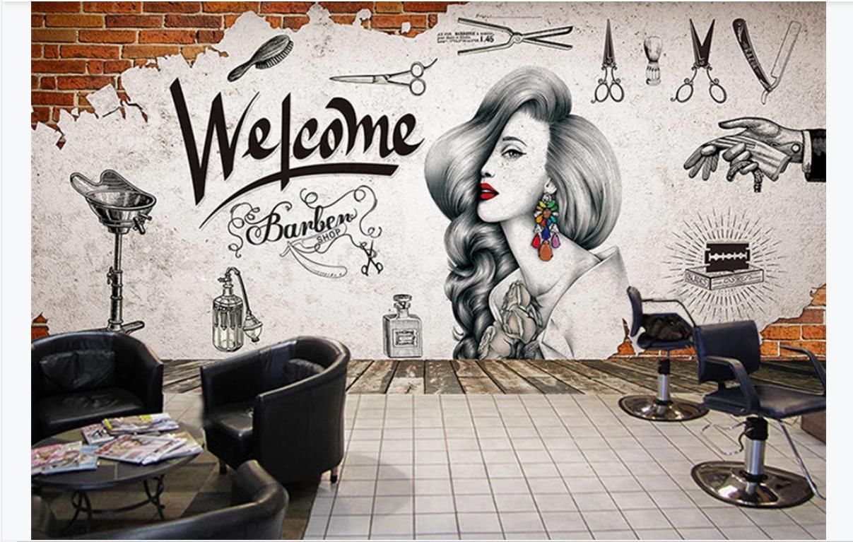 1207x767 Custom Wallpaper 3D Mural Retro Brick .m.