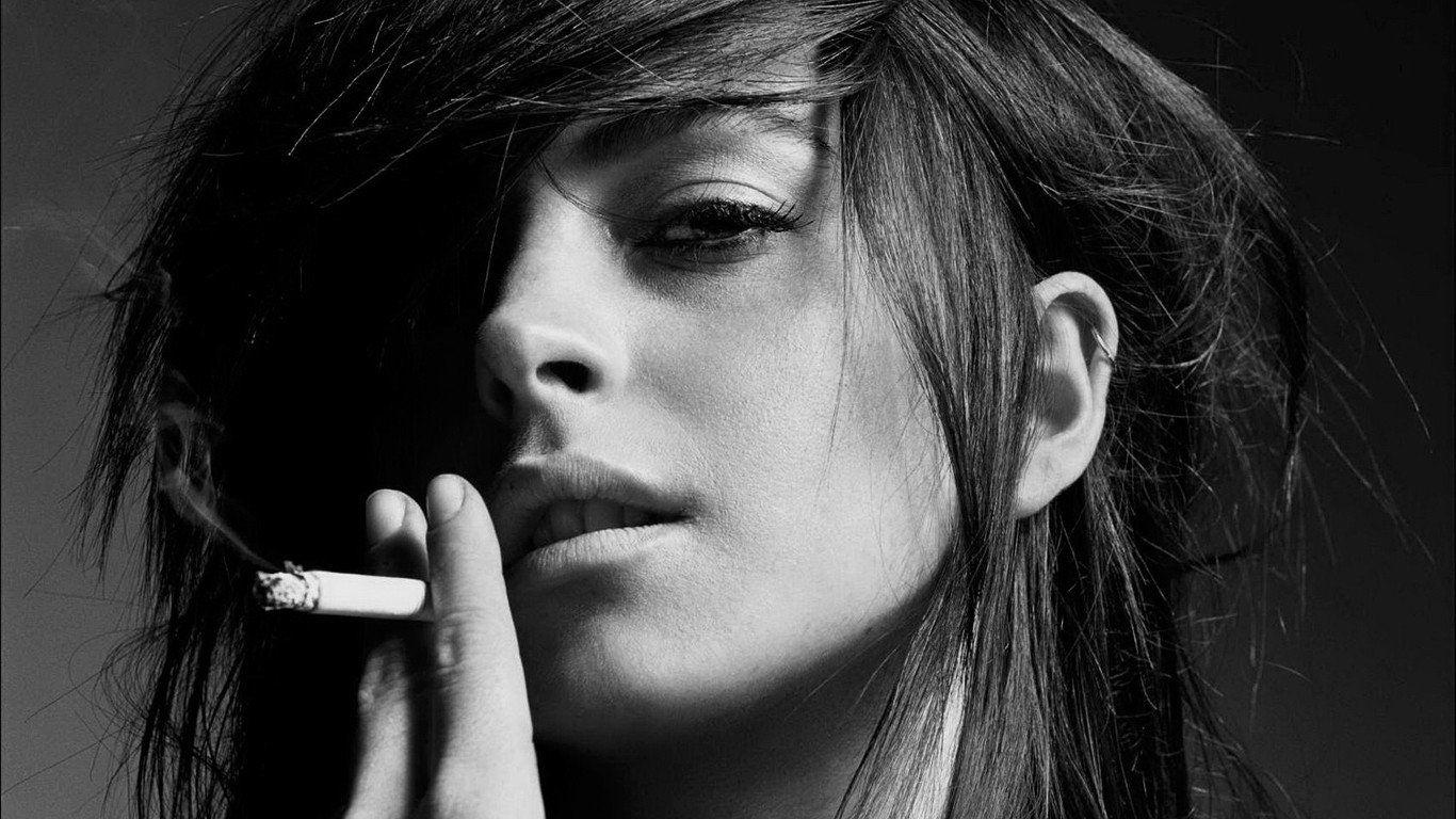 1366x768 Free download Women Smoking Wallpaper .