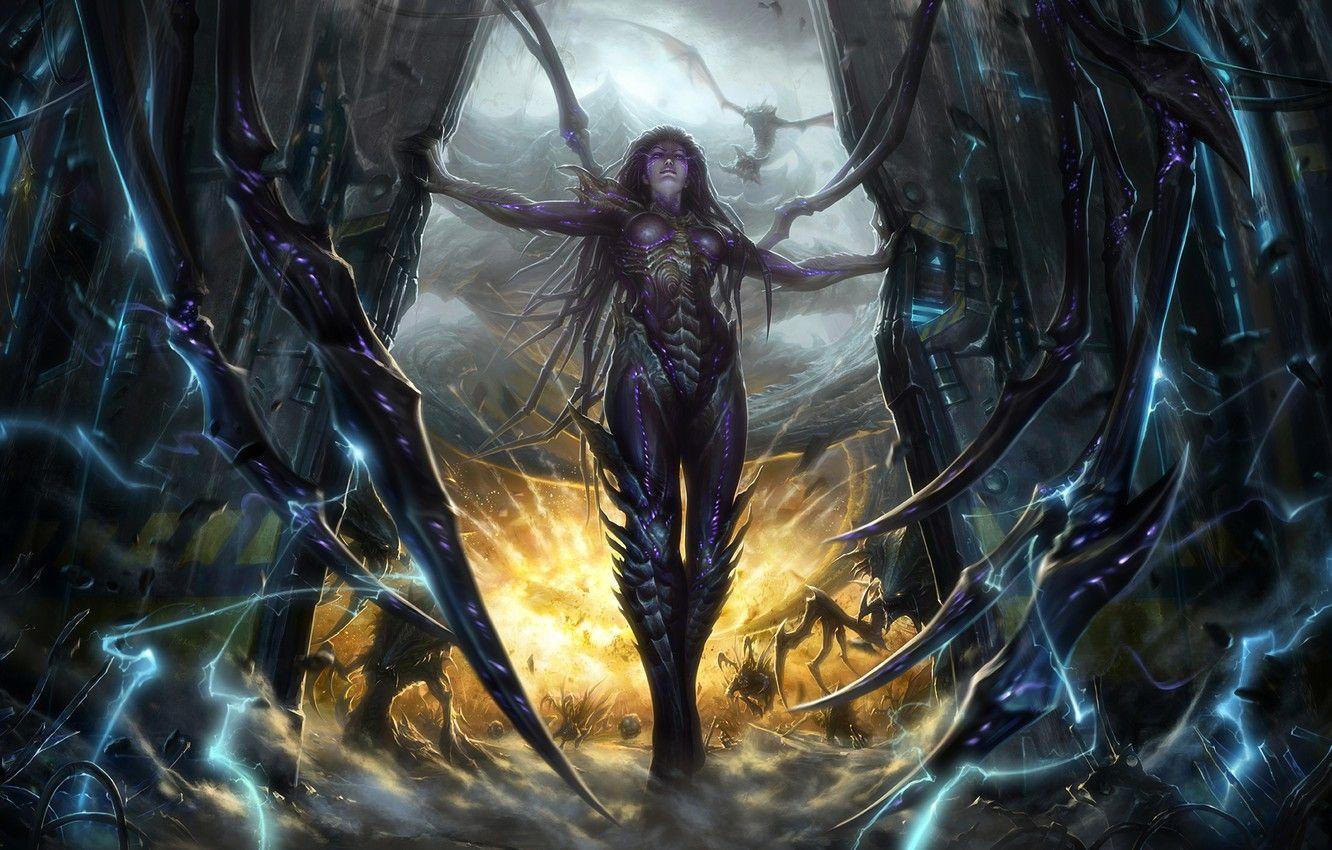 1332x850 Wallpaper Queen, StarCraft Heart of The Swarm, Sarah Kerrigan, Blizzard Entertainment, Video Game, Queen of Blades, Zerg, Kerrigan, Hello Mengsk, StarCraft 2: Heart of The Swarm image for desktop, section игры