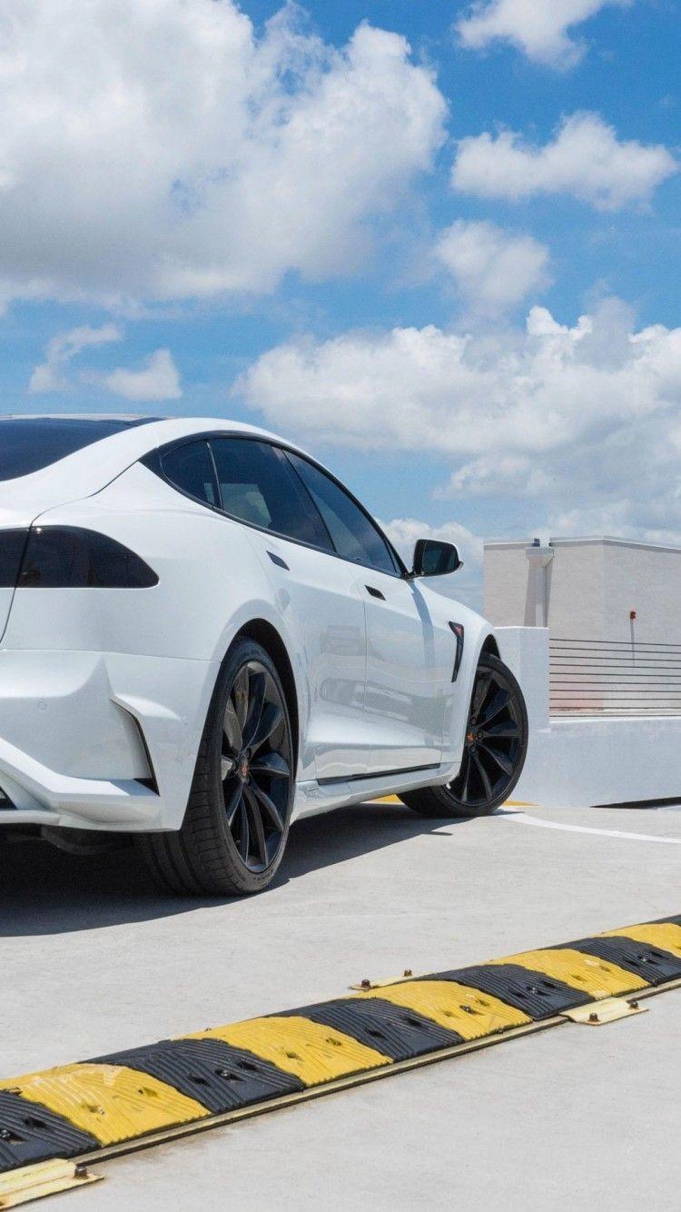 750x1334 Download 750x1334 Tesla Model S, White .