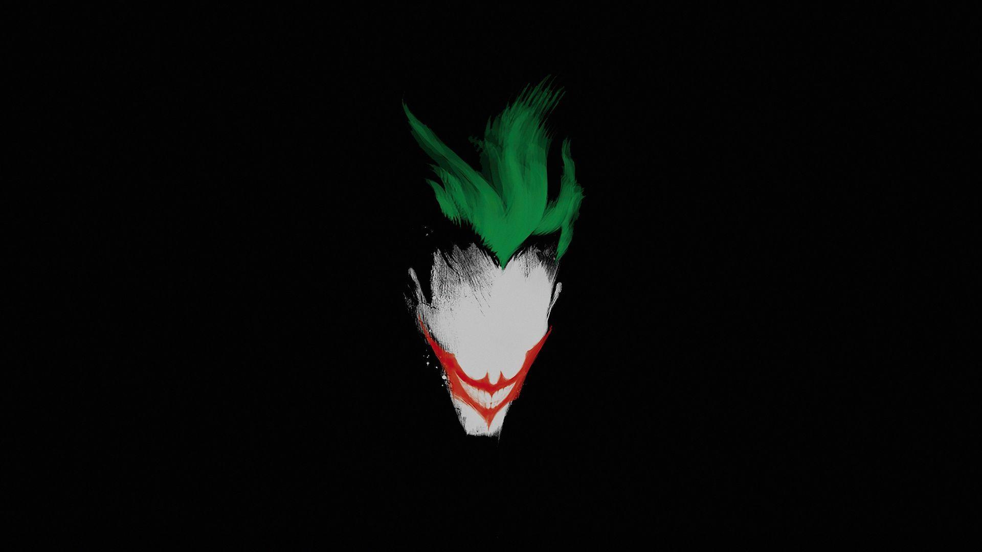 1920x1080 Desktop wallpaper joker, smile, minimal .