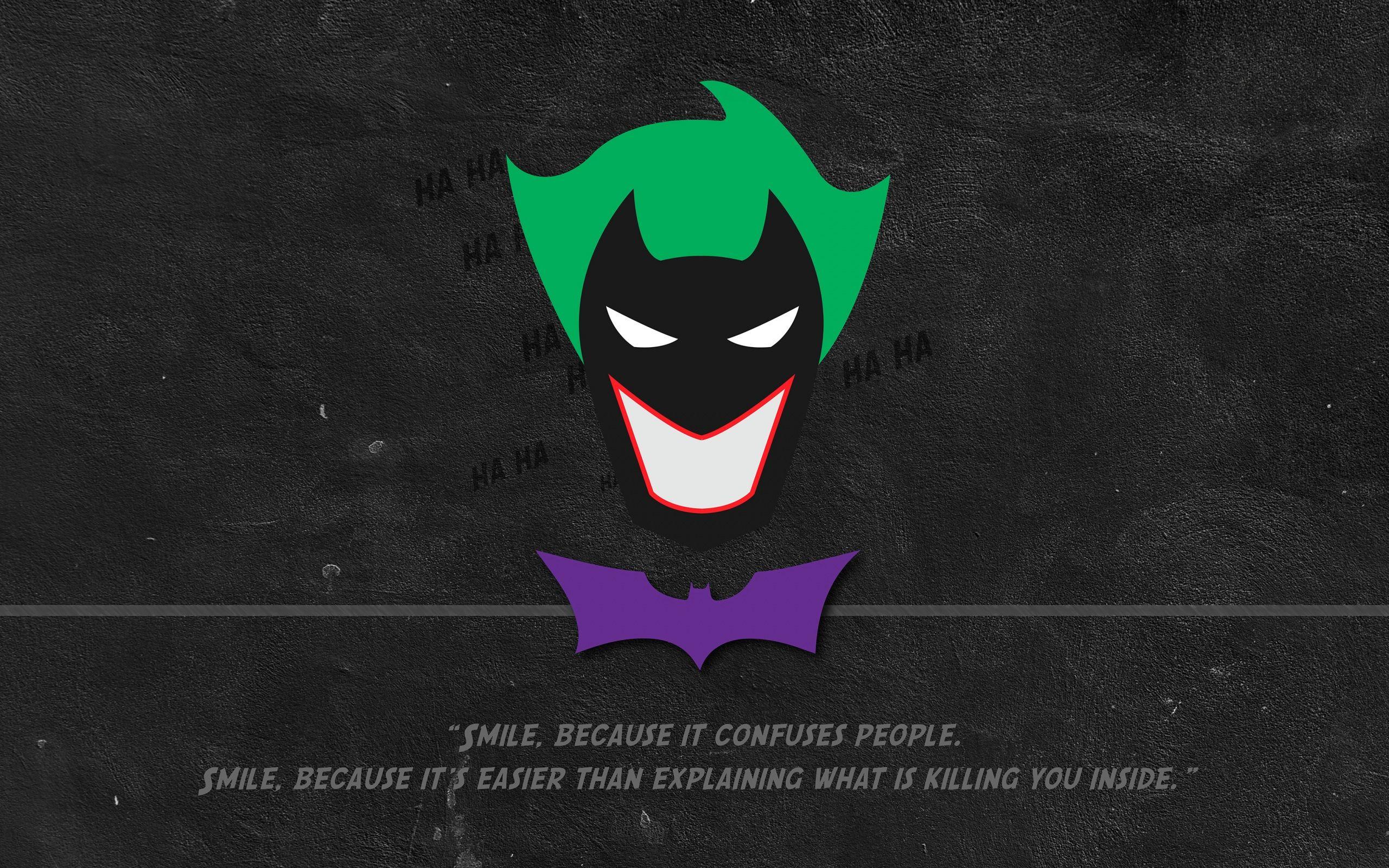 2560x1600 Wallpaper 4k Batman Joker Minimal .