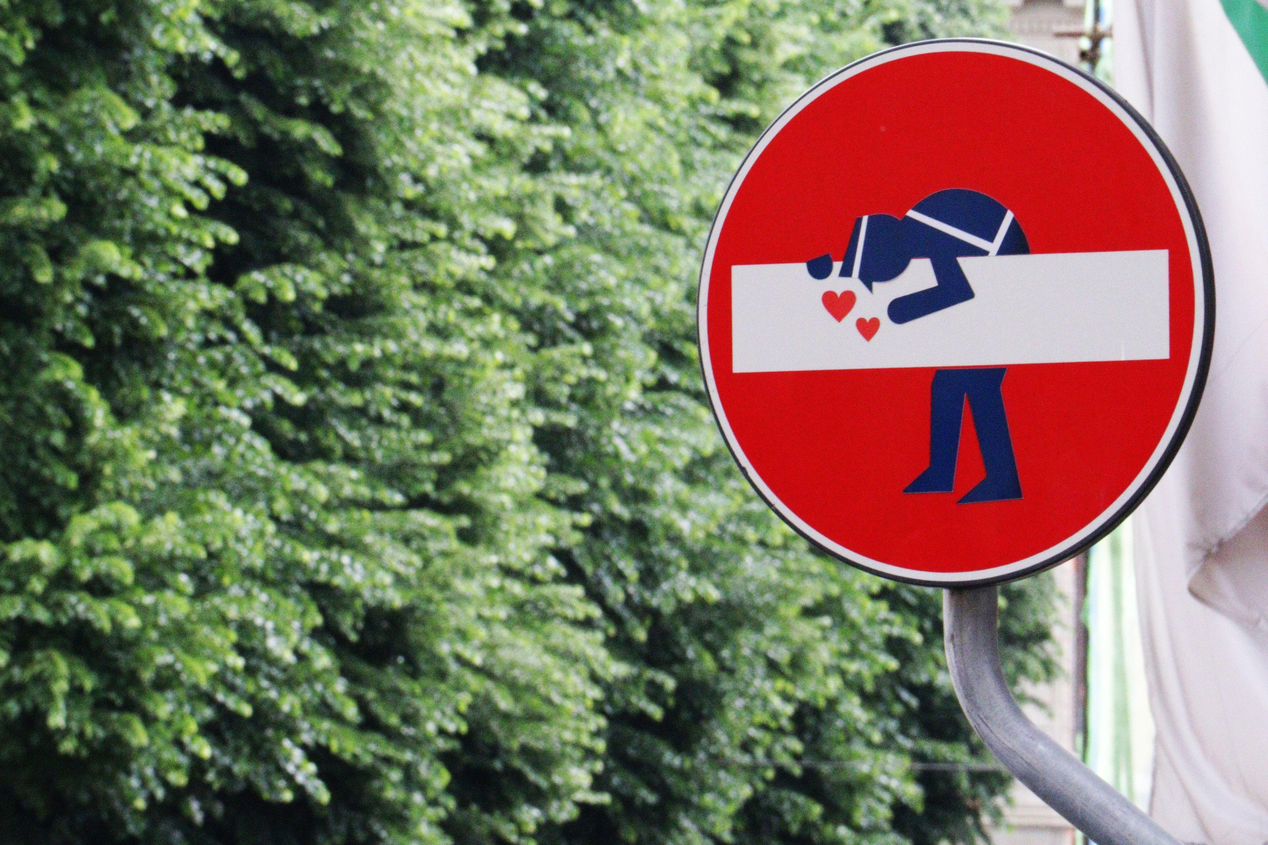 4182x2788 Wallpaper sign, pedestrian, road .at