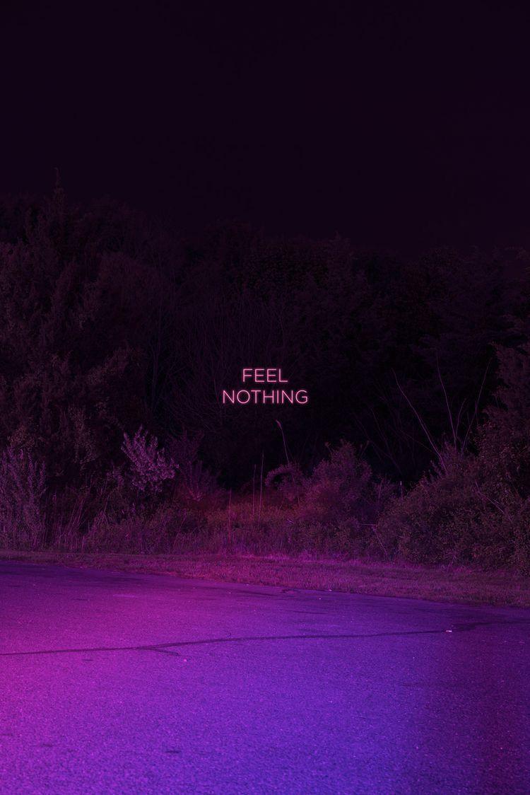 750x1124 Aesthetic Dark Purple With Words .