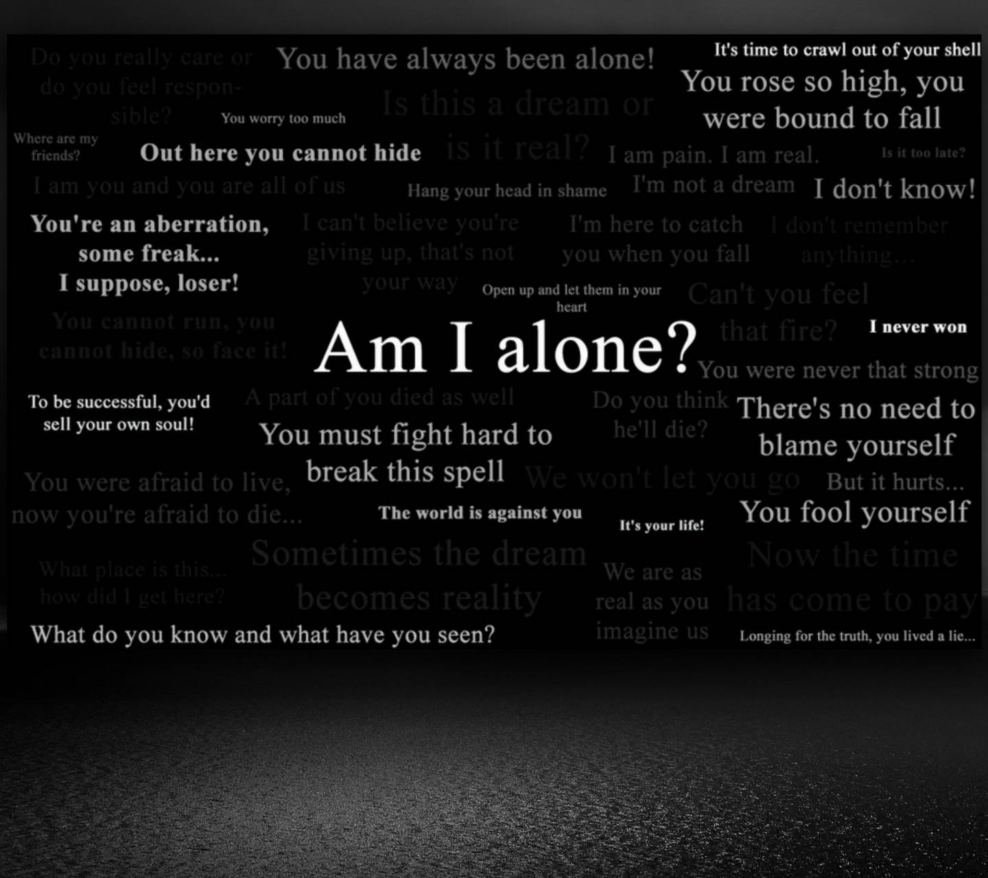 1440x1280 Am I alone wallpaper by SETH_214200 .