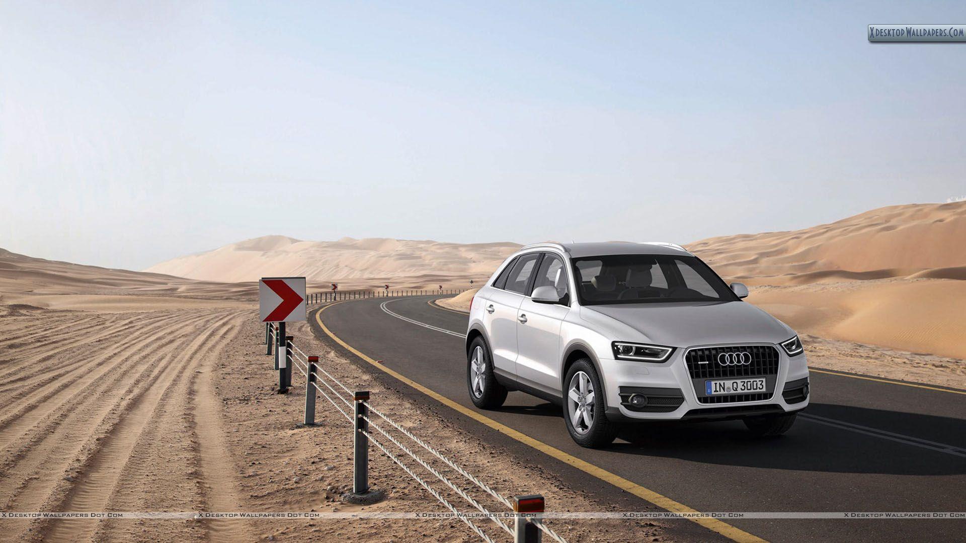 1920x1080 Audi Q3 in Desert Highway Wallpaper