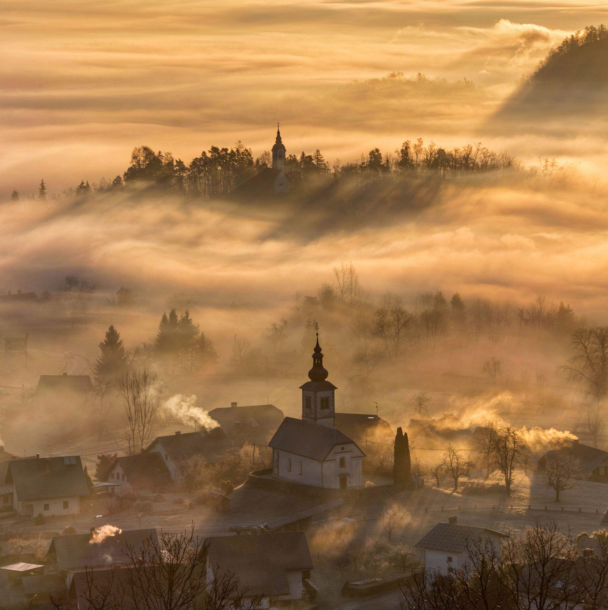 2000x2006 Dreamy Pixel. Misty morning