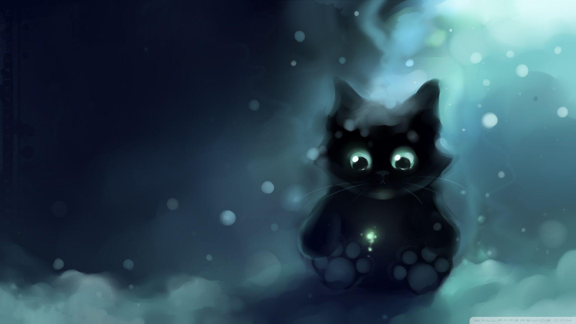 1920x1080 Anime Cat Background