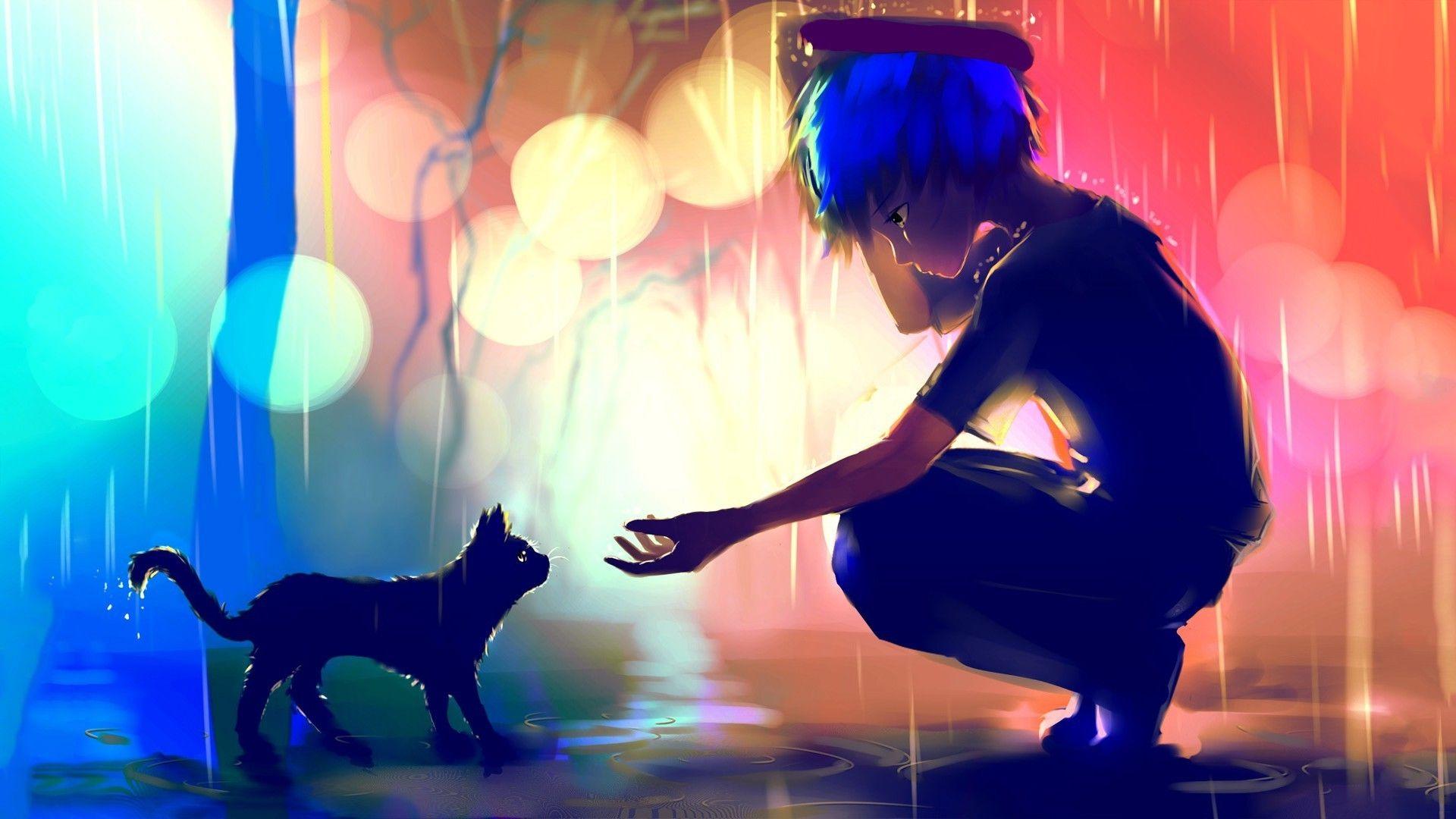 1920x1080 Anime Cat Wallpaper Desktop .