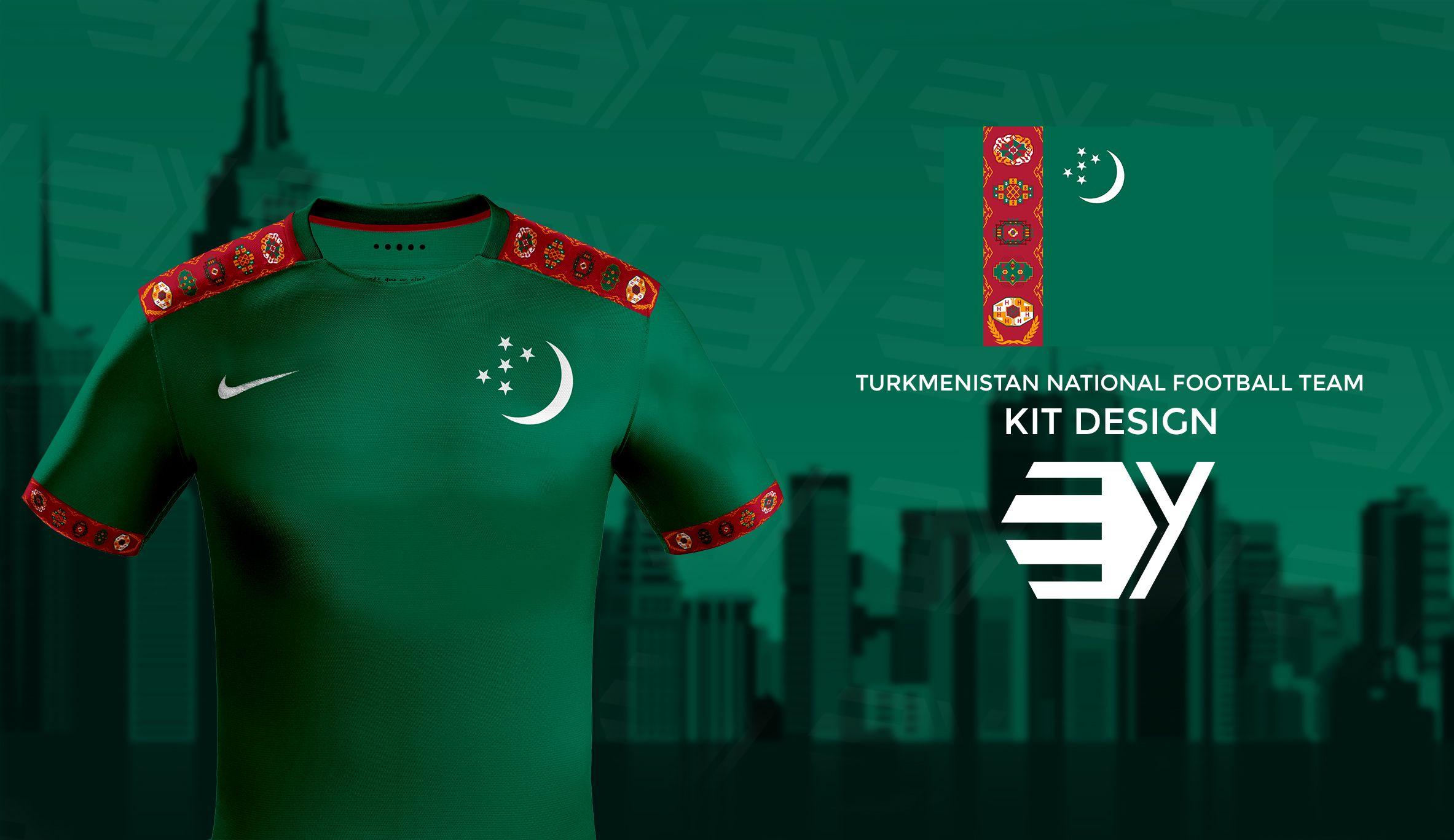 2366x1368 Turkmenistan National Football Team Kit Design