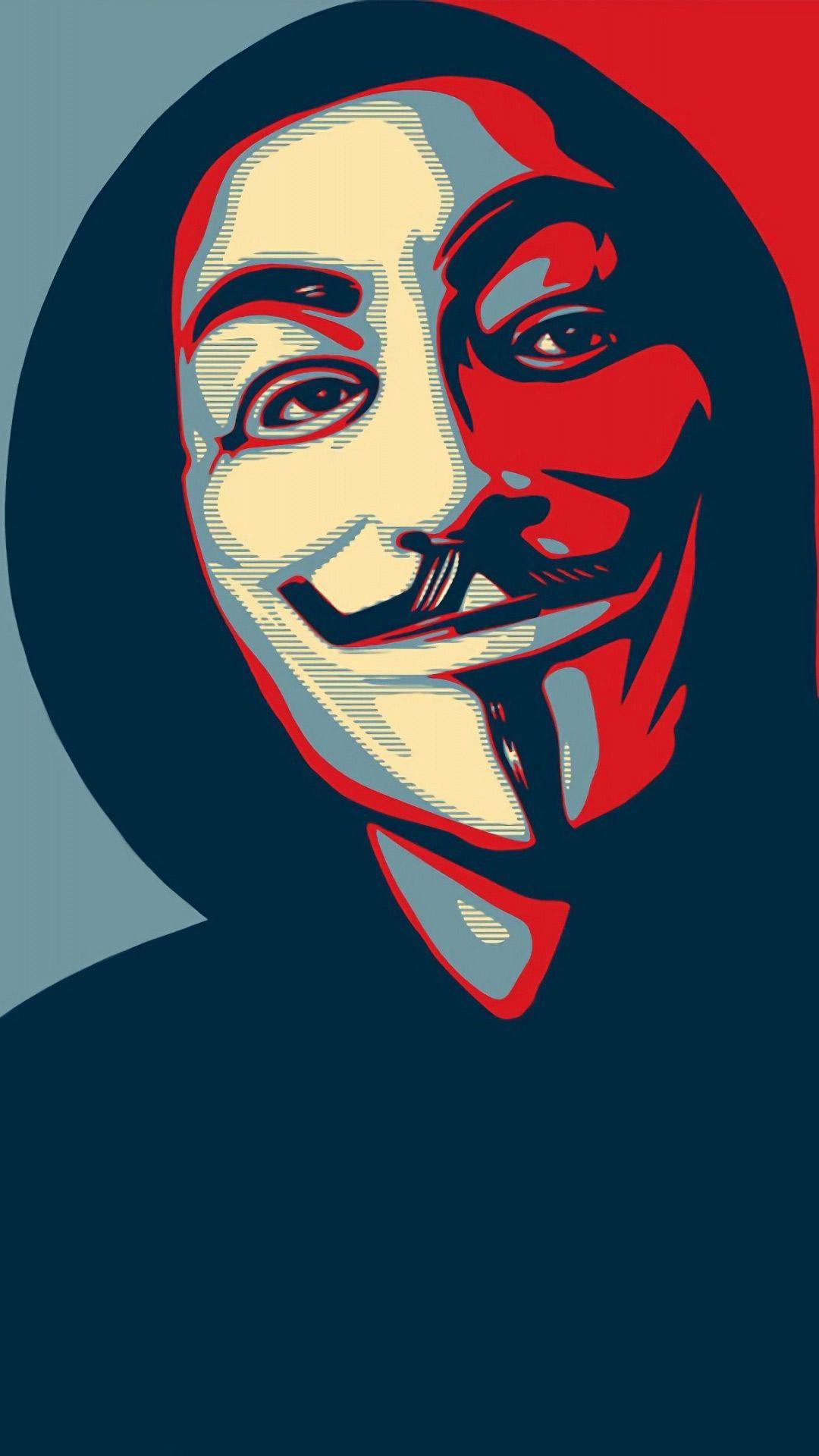 1080x1920 Anonymous Mask Wallpaper 3D .