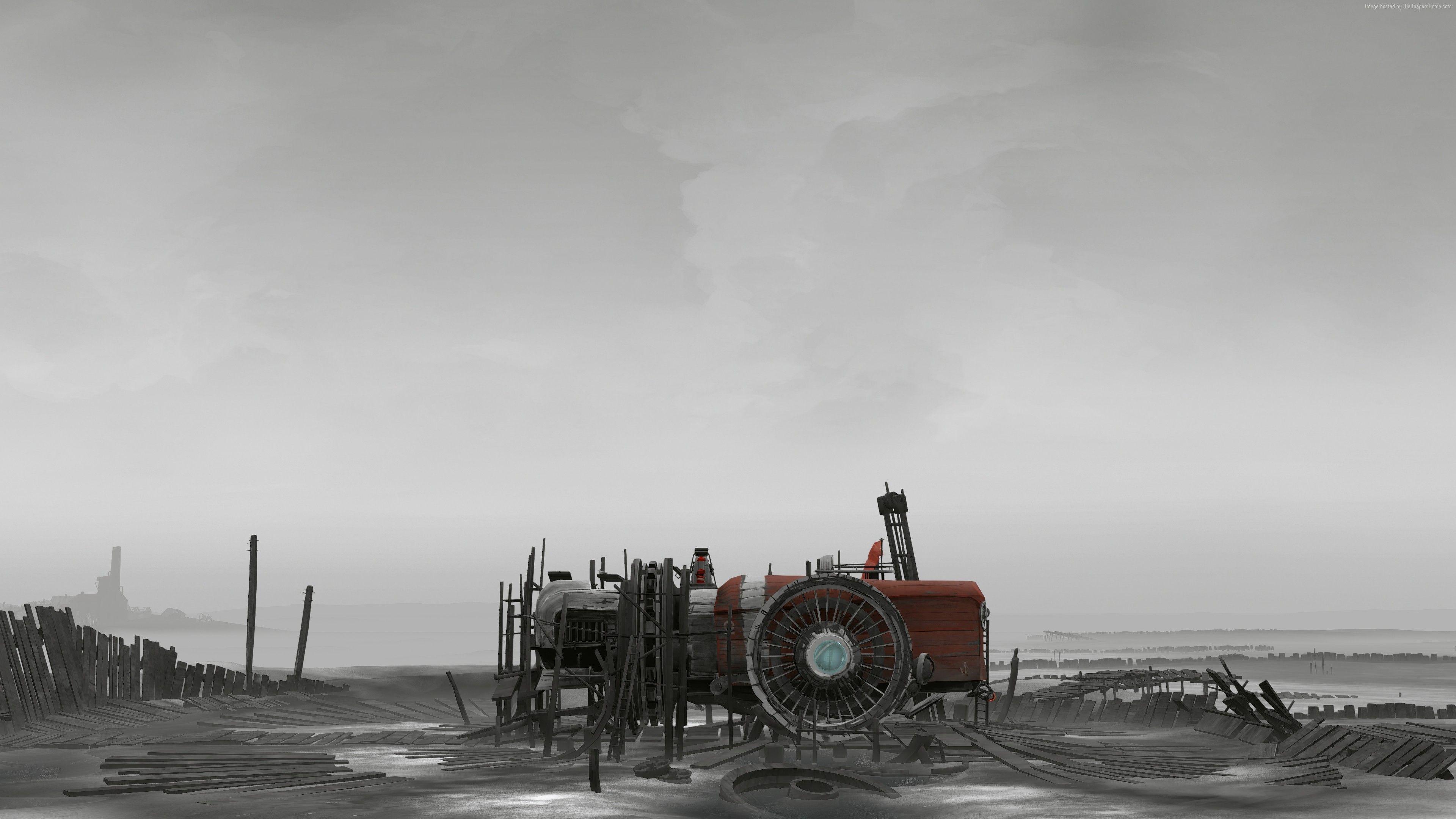 3840x2160 Wallpaper FAR: Lone Sails, screenshot, poster, 4K, Games