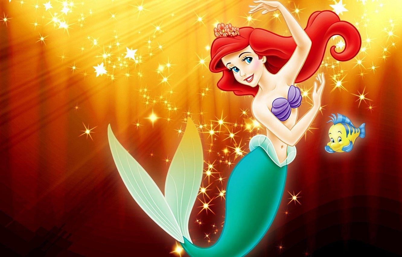 1332x850 Photo Wallpaper Sea, Cartoon, Princess, Sea, Ariel, Princess Wallpaper Ariel