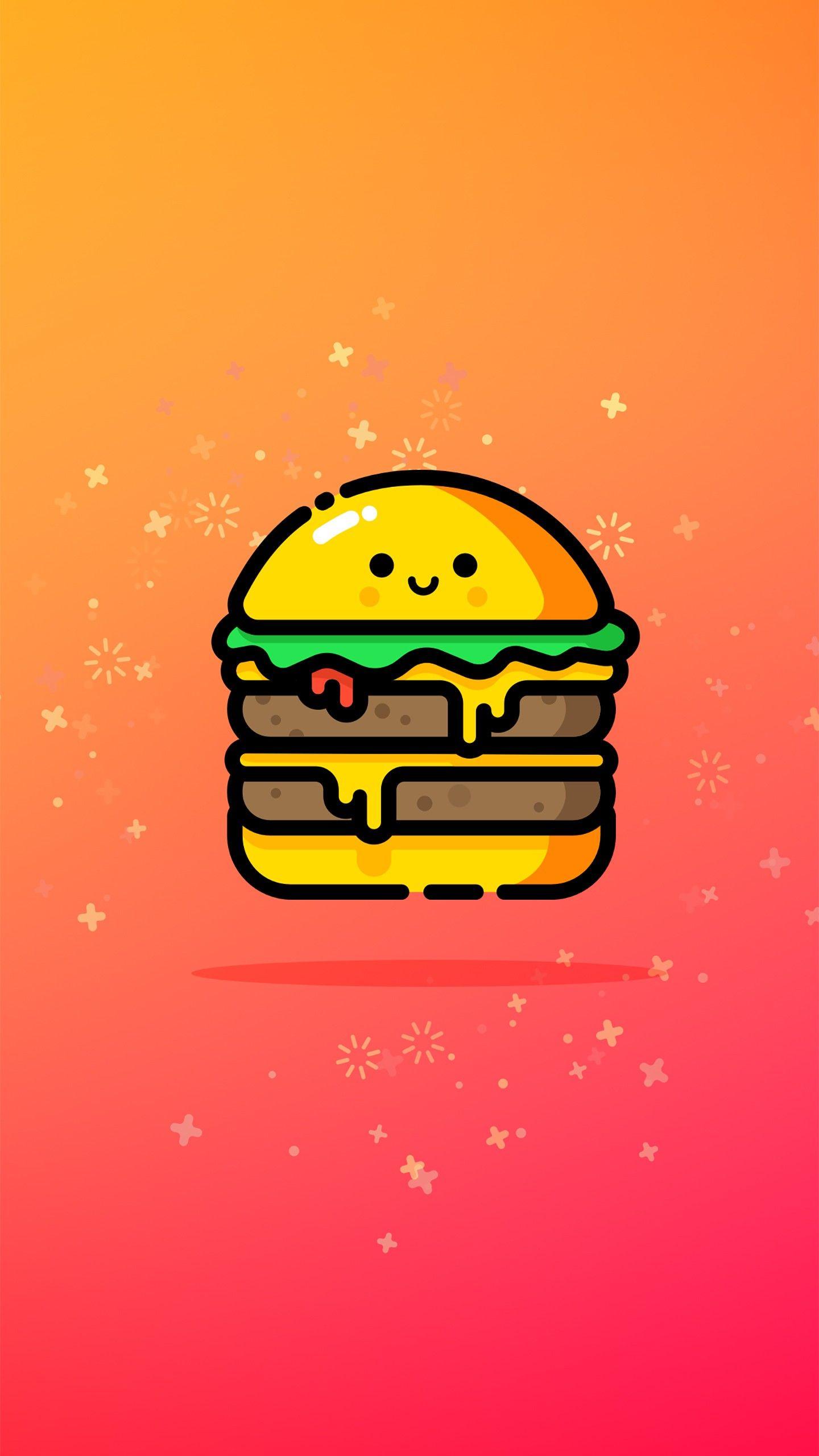 1440x2560 Cute Double Cheeese Burger 5K .hdwallpaper.in
